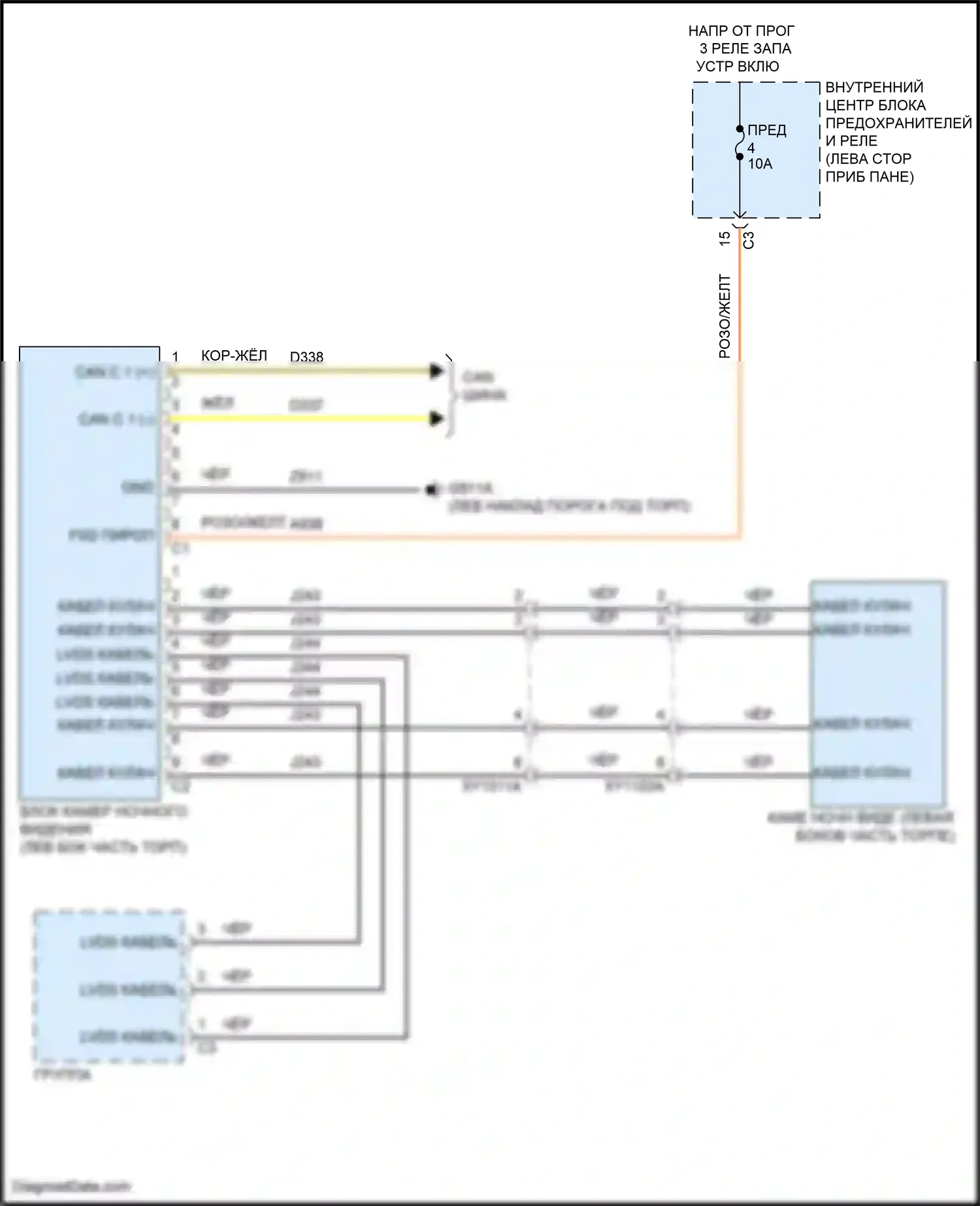 Grand Cherokee Jeep WL (2021-2024): Электросхема ночного видения 