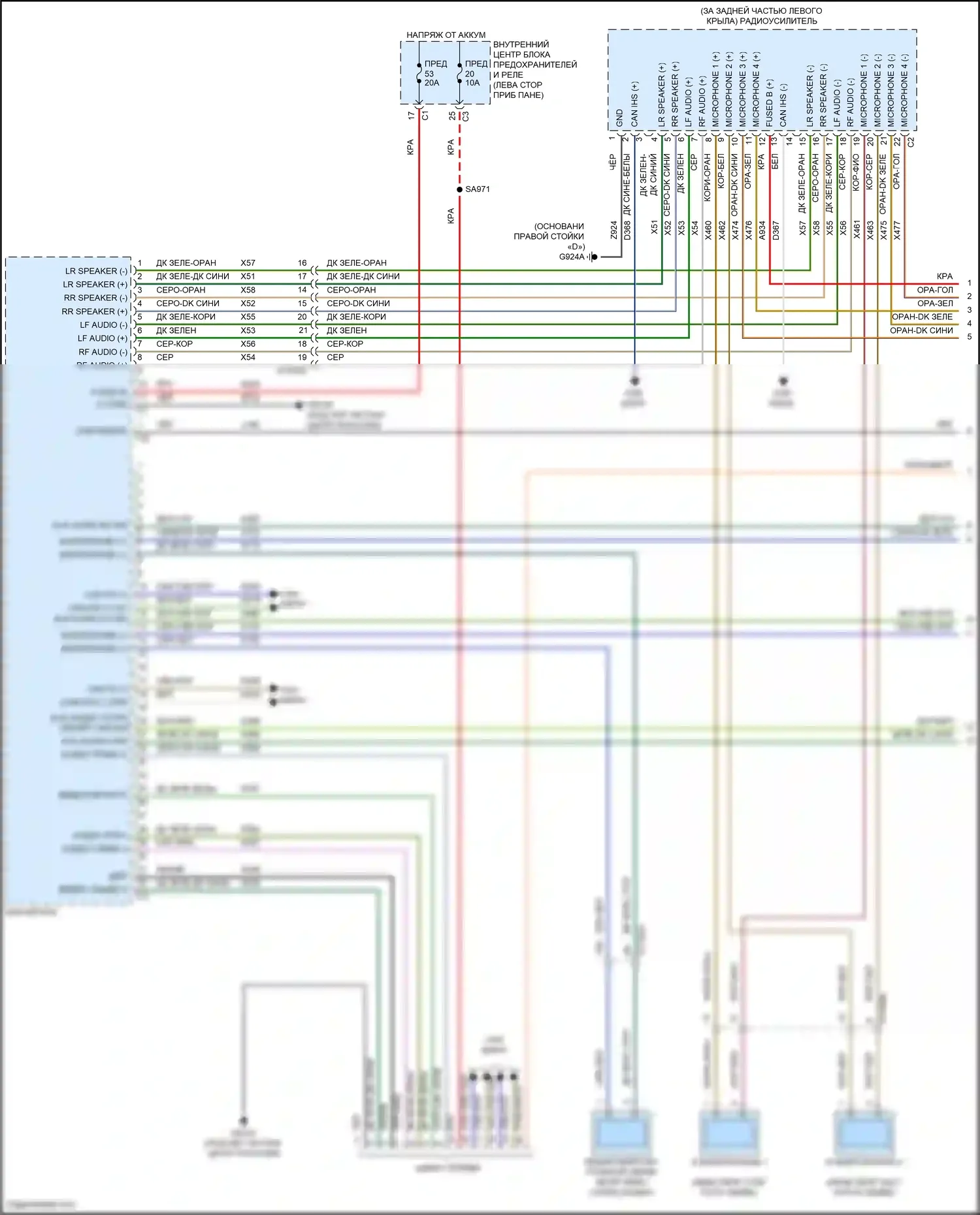 Grand Cherokee Jeep WL (2021-2024): Электросхема навигации, премиум 2 (1 из 4) 