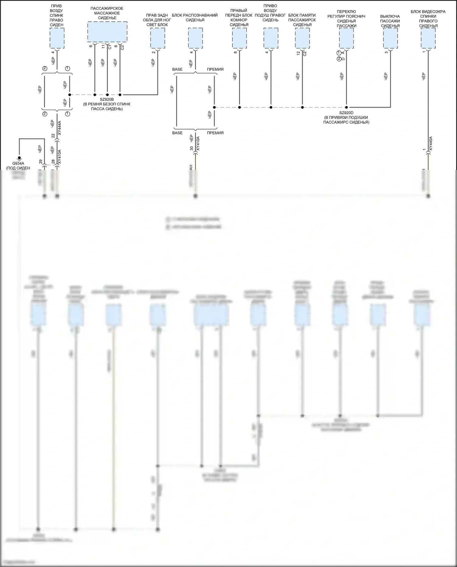Grand Cherokee Jeep WL (2021-2024): Электросхема разводки массы (5 из 8) 