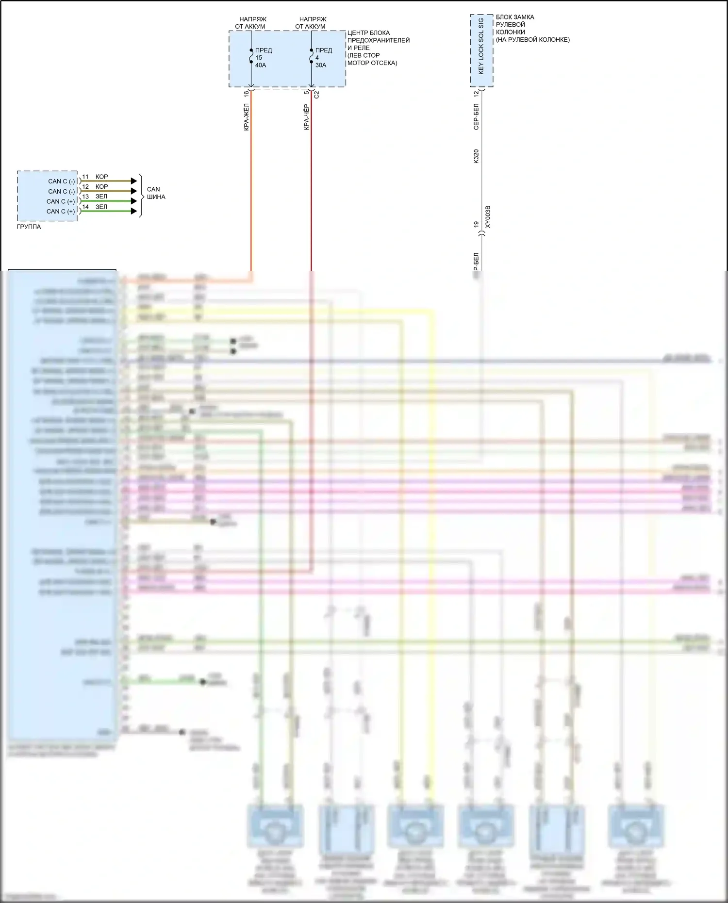 Renegade Jeep I рестайлинг (2018-2024): Антиблокировочная система abs электросхема (1 из 2) 