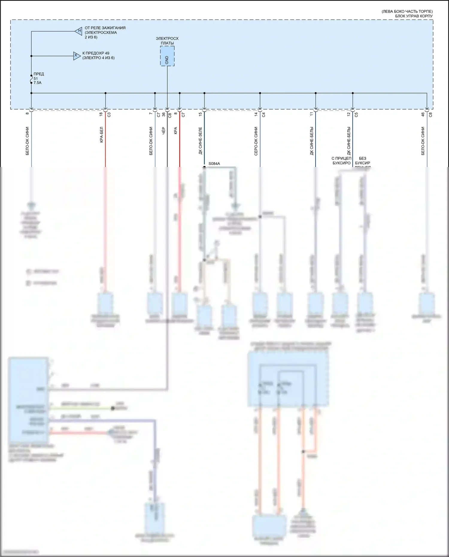 Renegade Jeep I рестайлинг (2018-2024): Электросхема блока предохранителей реле (3 из 6) 