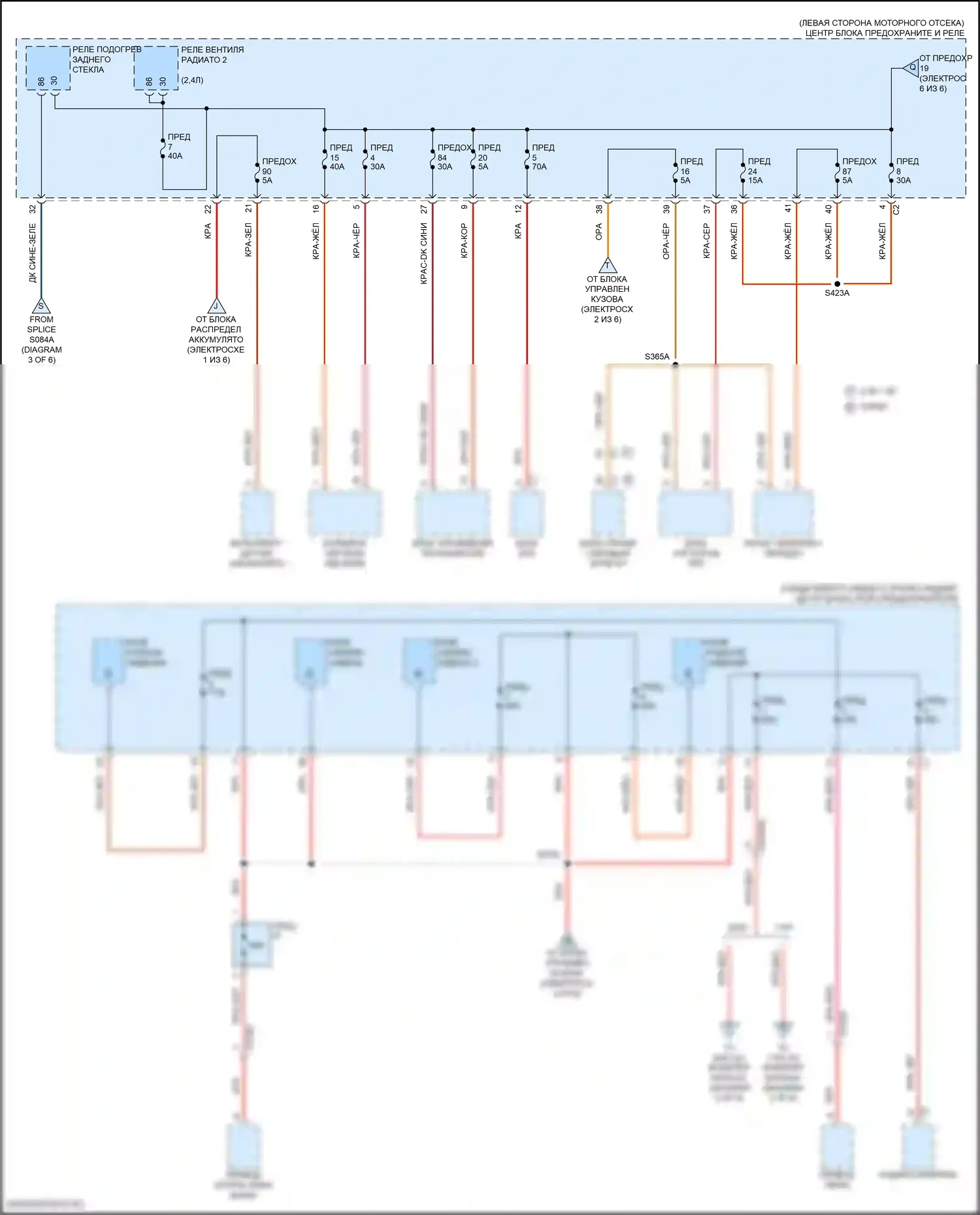 Renegade Jeep I рестайлинг (2018-2024): Электросхема блока предохранителей реле (5 из 6) 