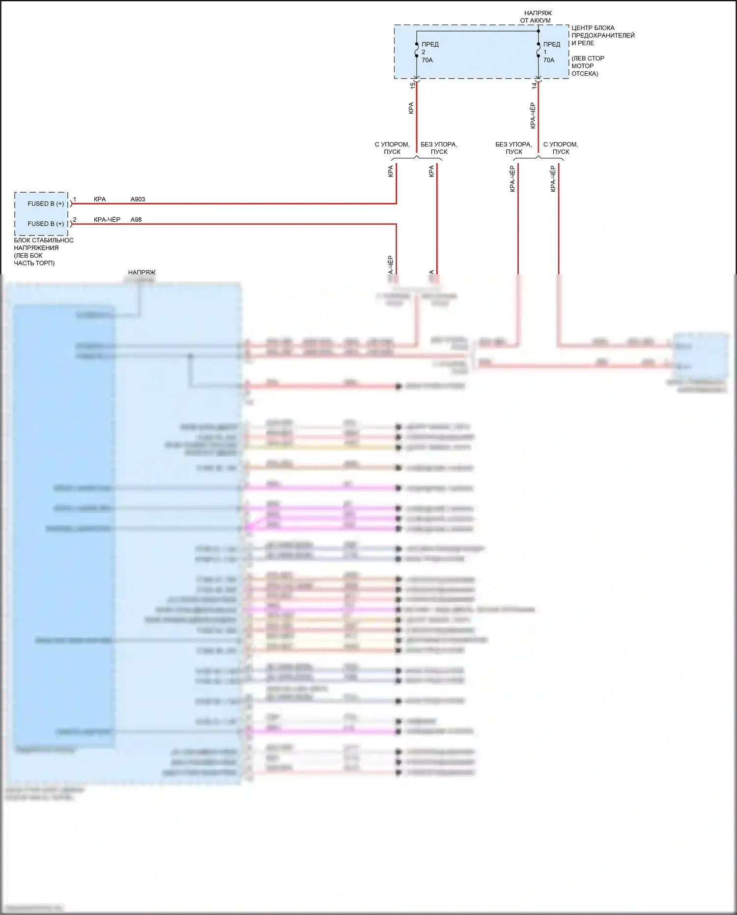 Renegade Jeep I рестайлинг (2018-2024): Электросхема блоков управления кузовом (1 из 4) 