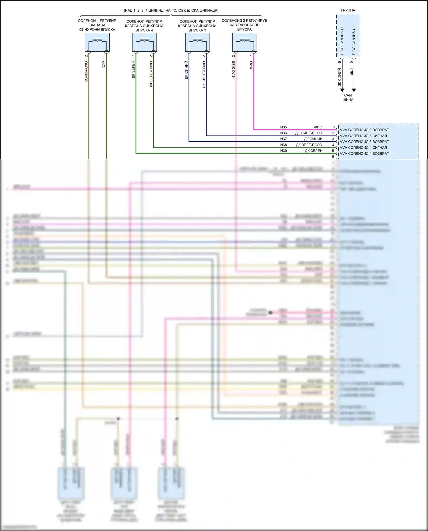 Renegade Jeep I рестайлинг (2018-2024): Электросхема двигателя 2.4л (6 из 6) 