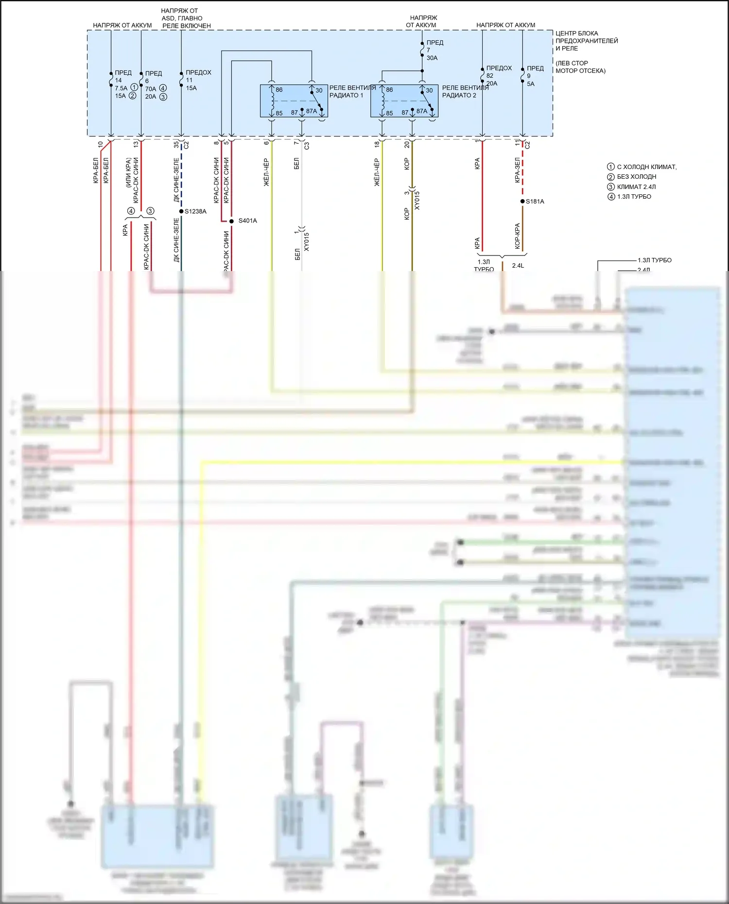 Renegade Jeep I рестайлинг (2018-2024): Электросхема ручного кондиционера (4 из 4) 