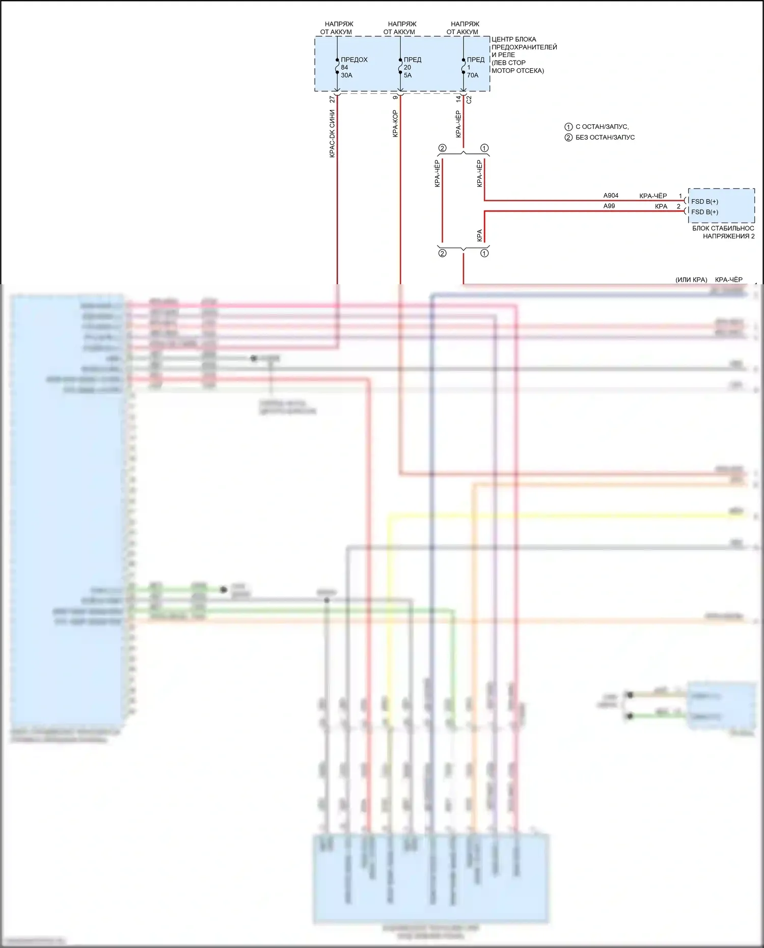 Renegade Jeep I рестайлинг (2018-2024): Электросхема раздаточной коробки (1 из 2) 