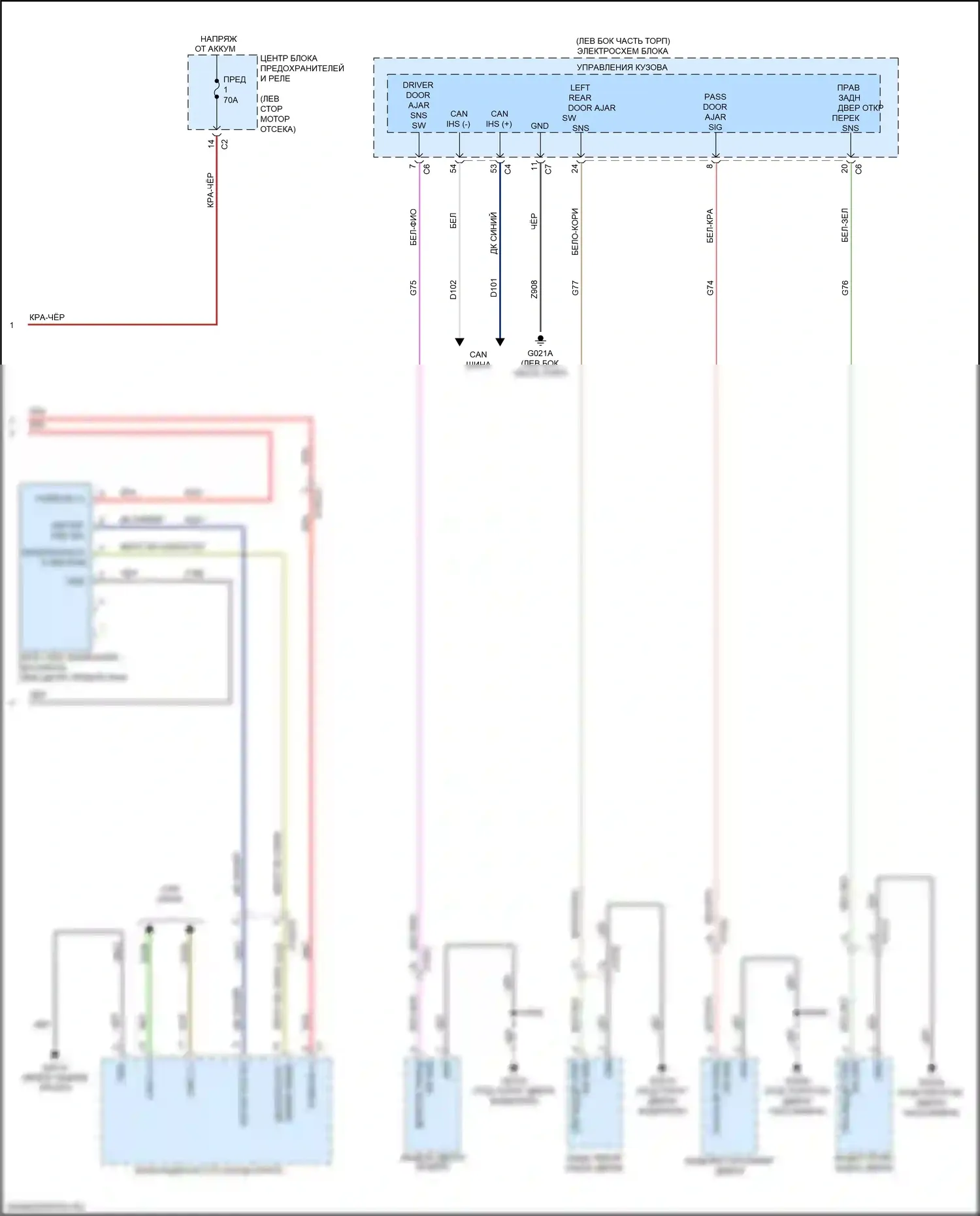Renegade Jeep I рестайлинг (2018-2024): Электросхема помощников водителя (2 из 2) 