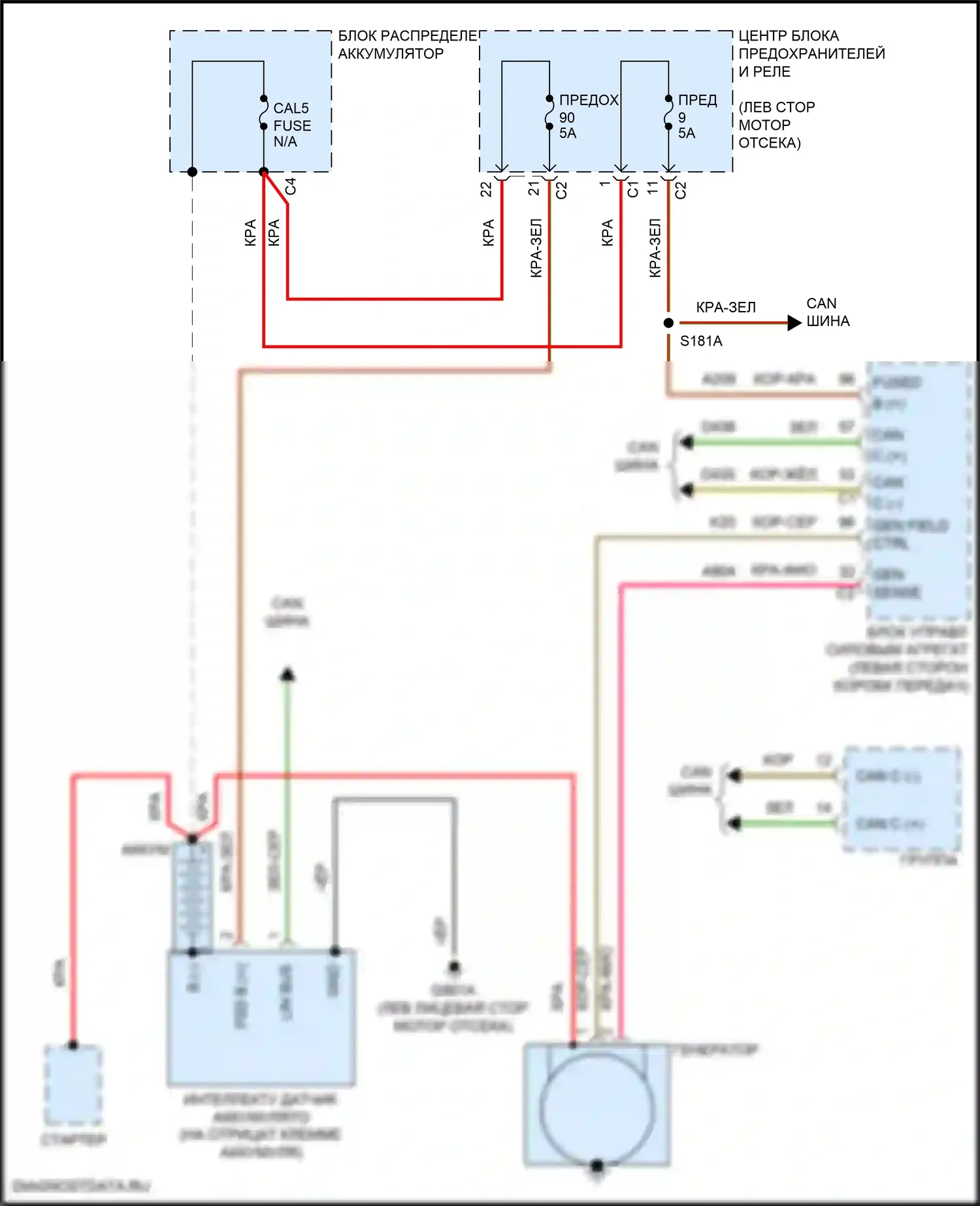 Renegade Jeep I рестайлинг (2018-2024): 2.4l, электросхема генератора 