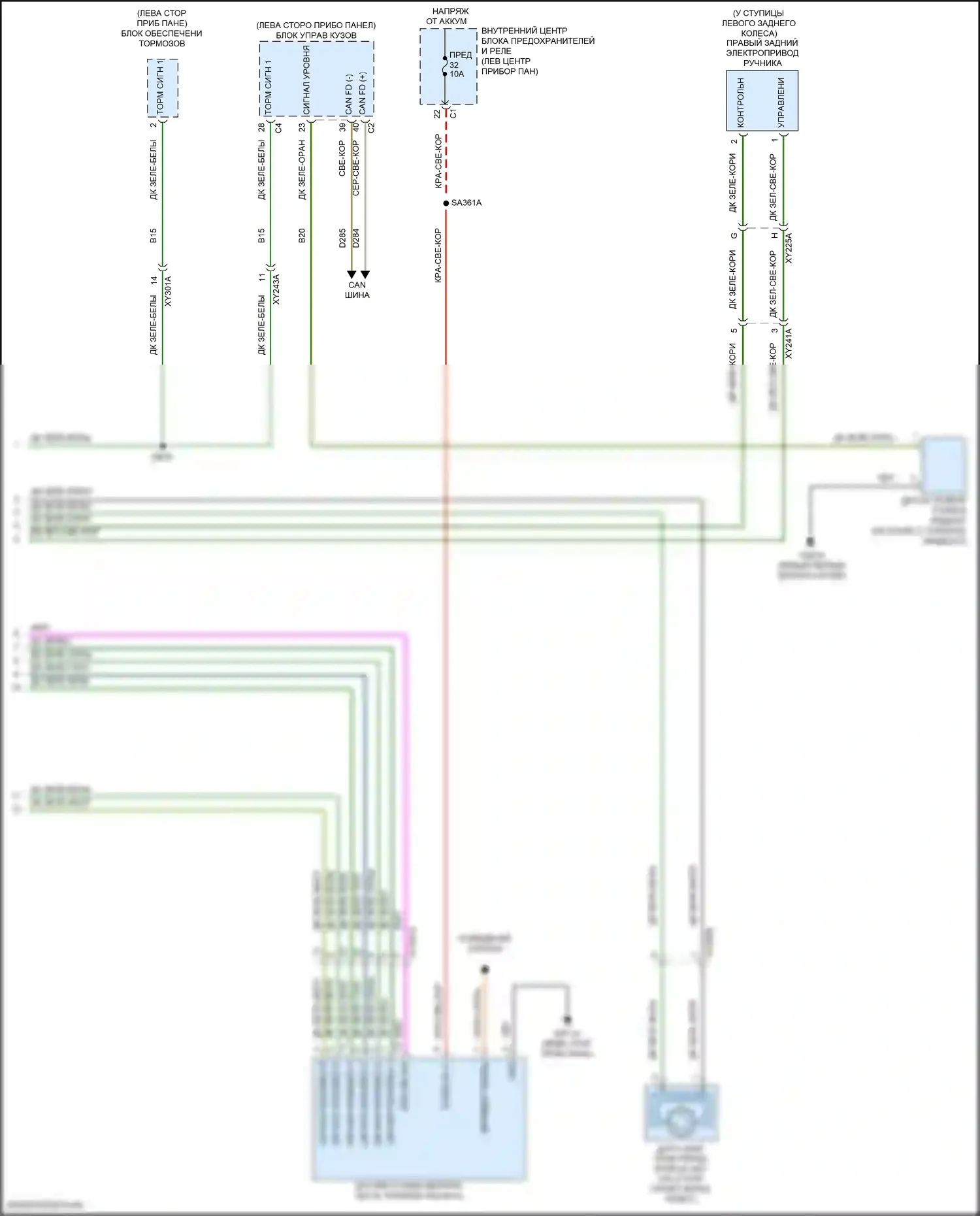 Wagoneer Jeep WS (2021-2024): Антиблокировочная система abs электросхема (2 из 2) 
