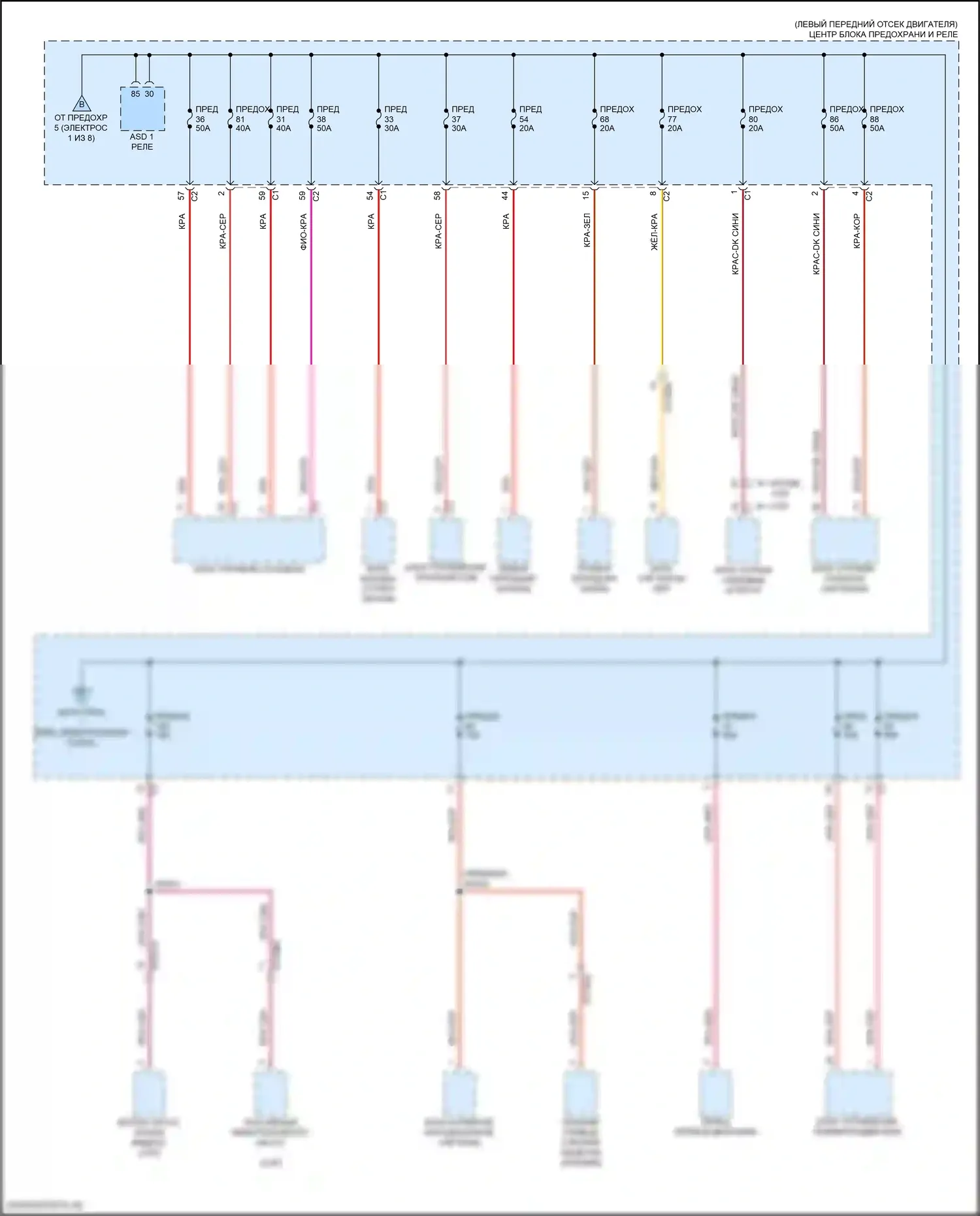 Wagoneer Jeep WS (2021-2024): Электросхема блока предохранителей реле (3 из 8) 