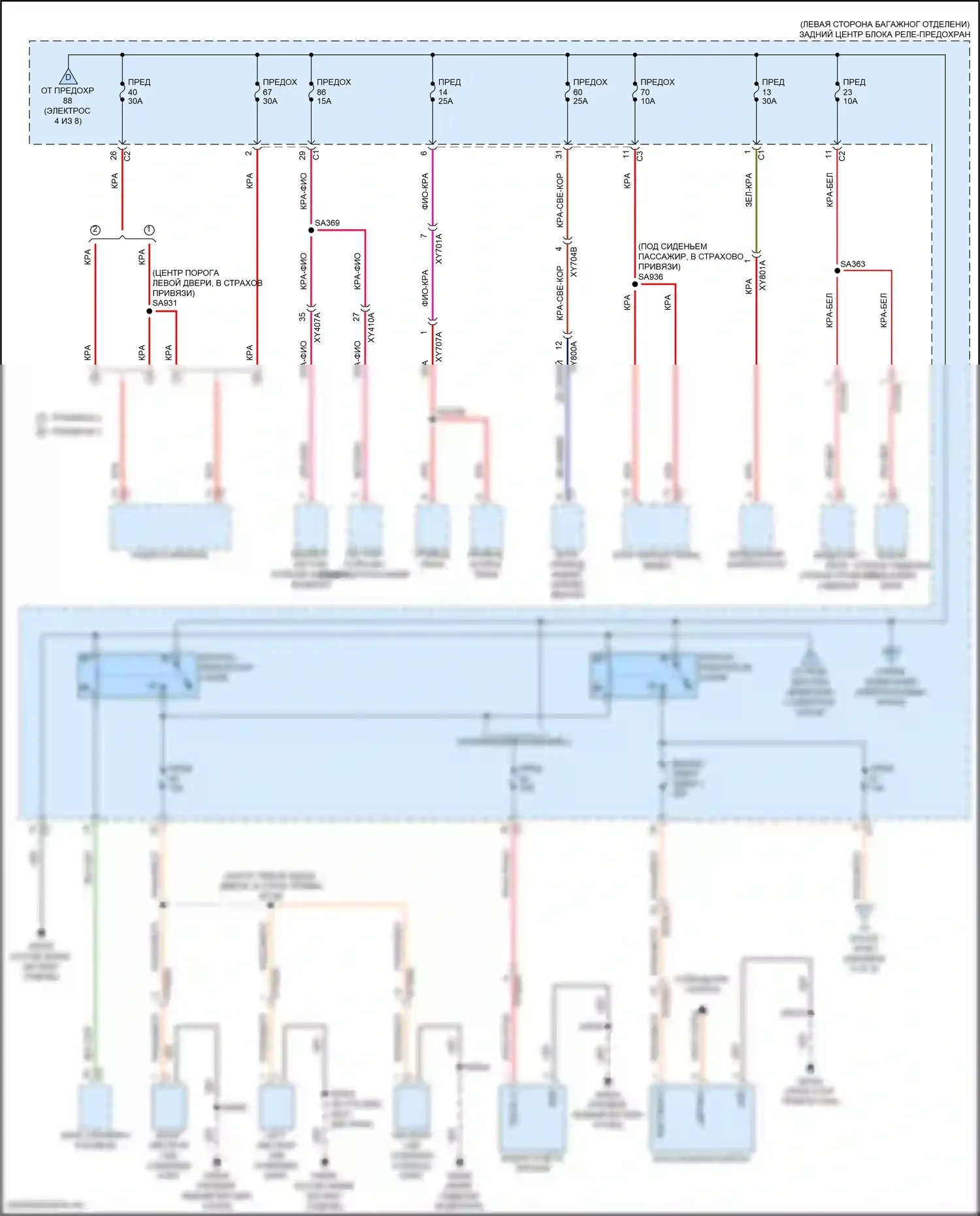 Wagoneer Jeep WS (2021-2024): Электросхема блока предохранителей реле (5 из 8) 