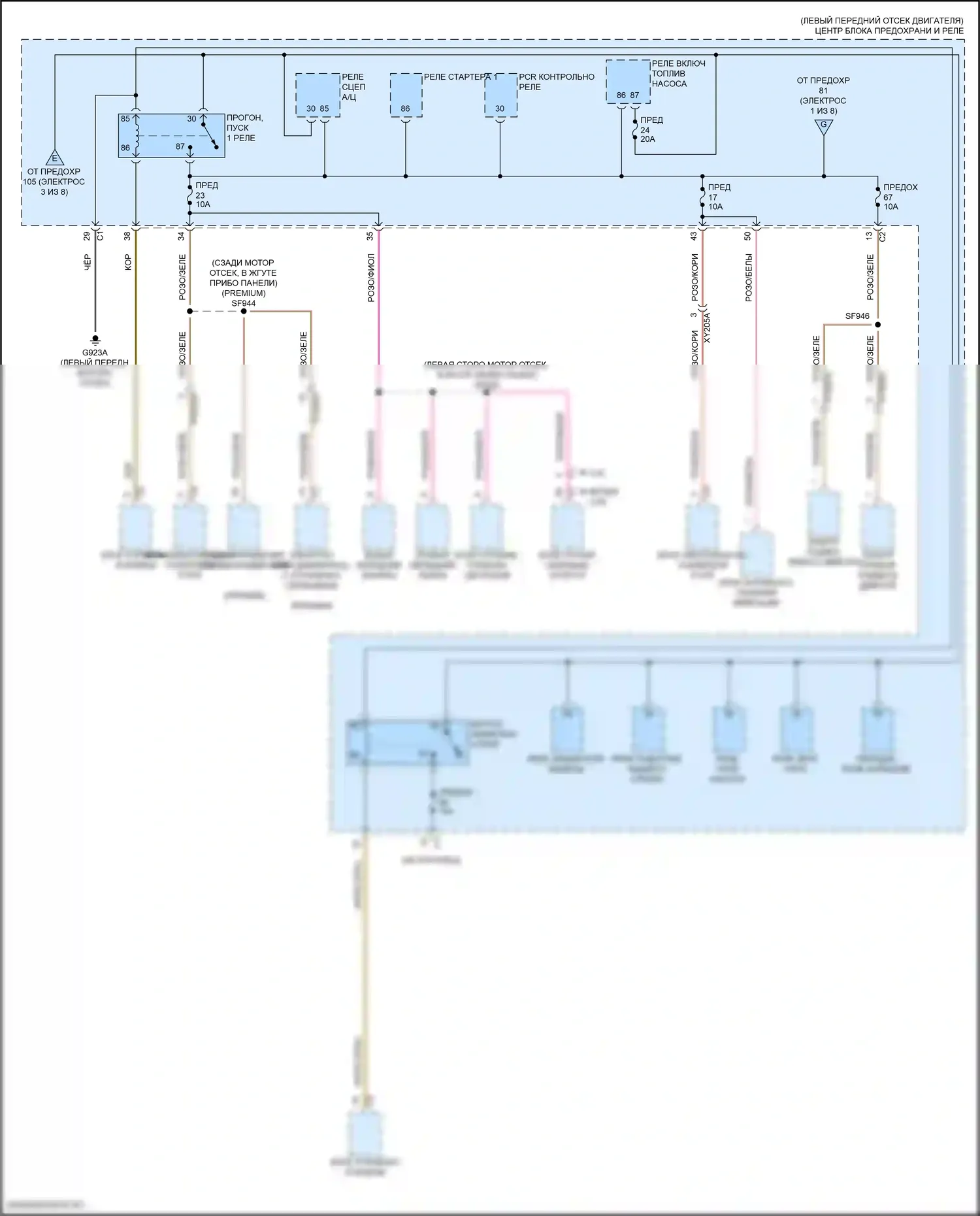 Wagoneer Jeep WS (2021-2024): Электросхема блока предохранителей реле (6 из 8) 
