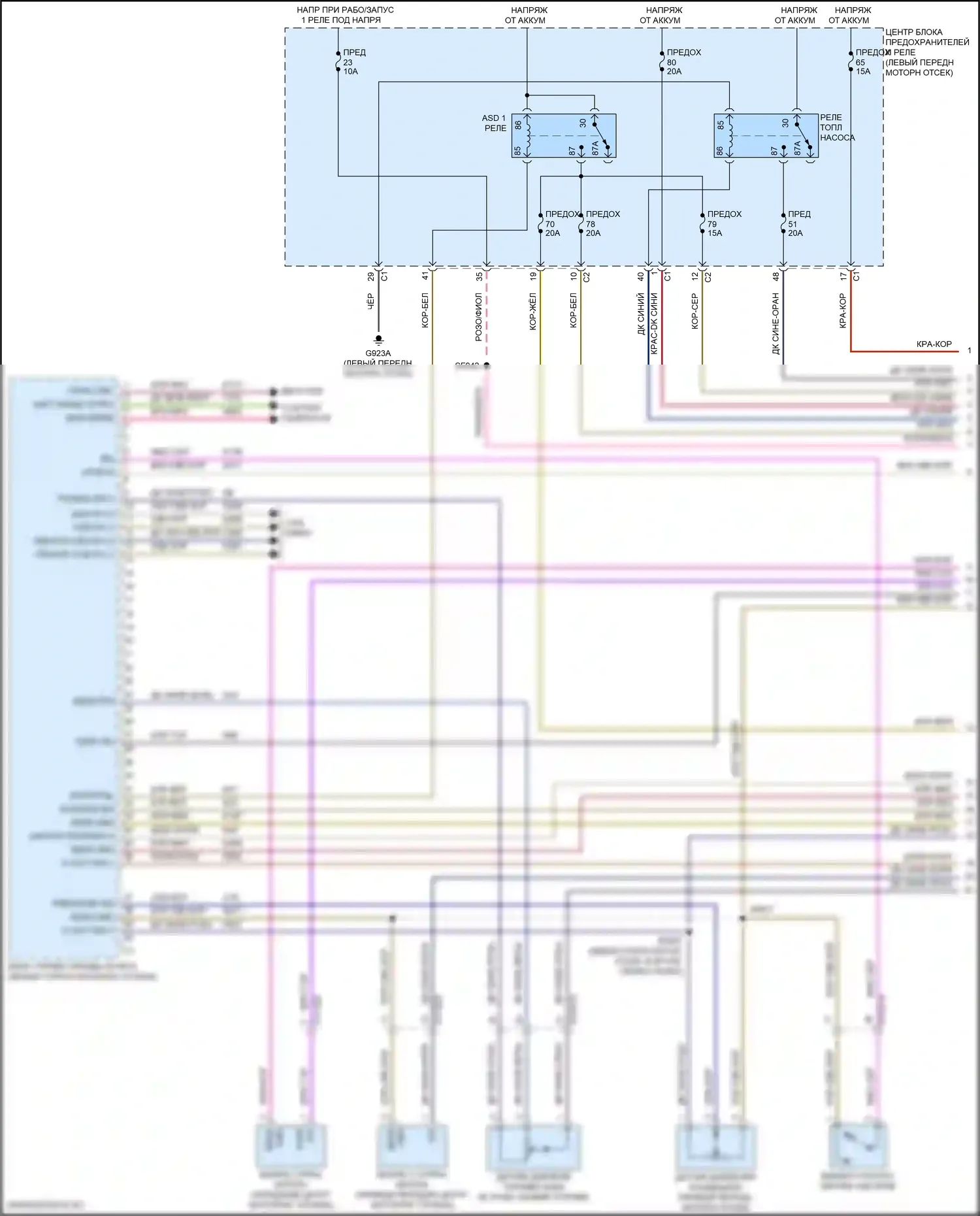 Wagoneer Jeep WS (2021-2024): Электросхема двигателя 5.7л (1 из 6) 