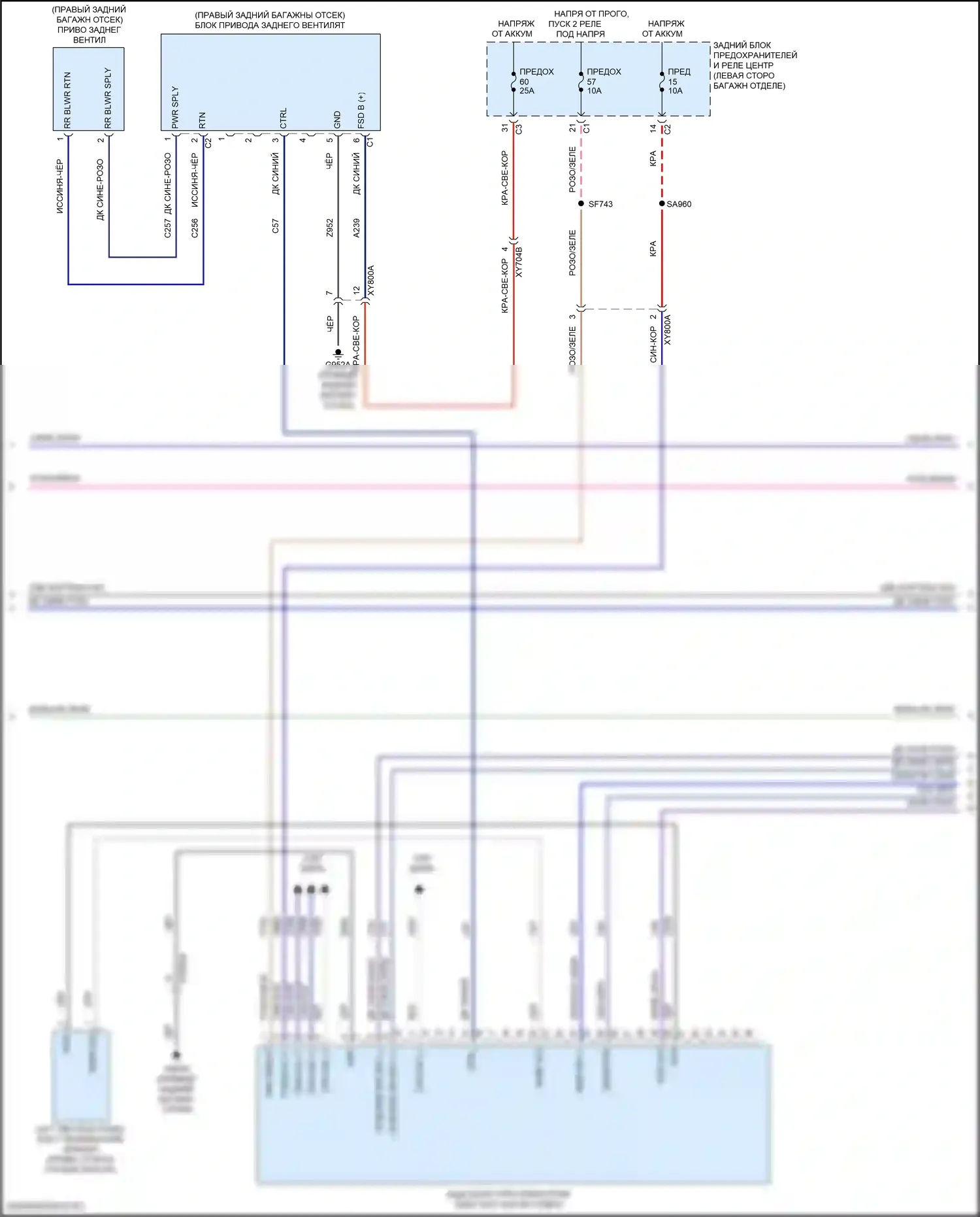 Wagoneer Jeep WS (2021-2024): Электросхема климат контроля, три зоны (3 из 5) 