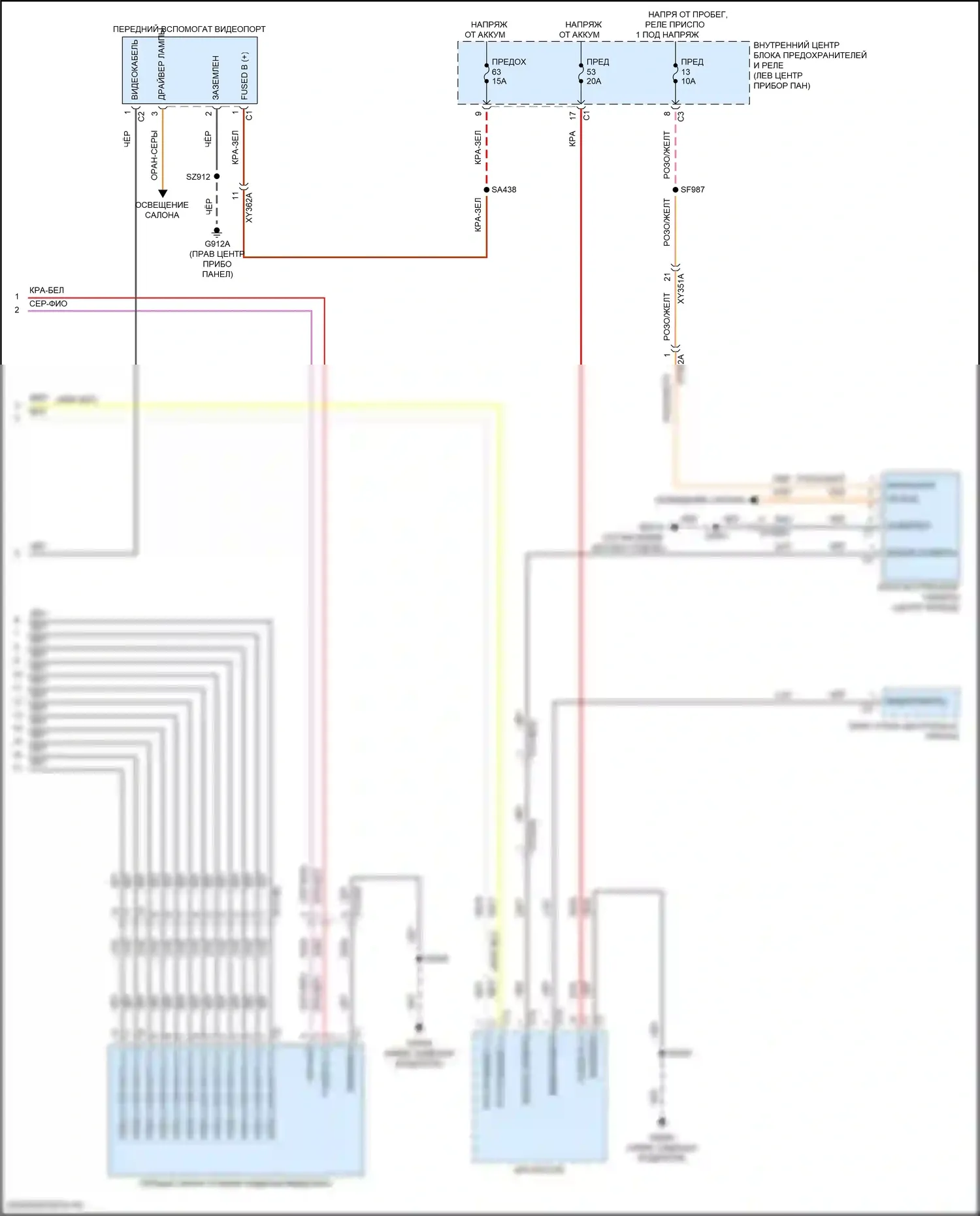 Wagoneer Jeep WS (2021-2024): Электросхема мультимедий заднего сиденья (2 из 2) 