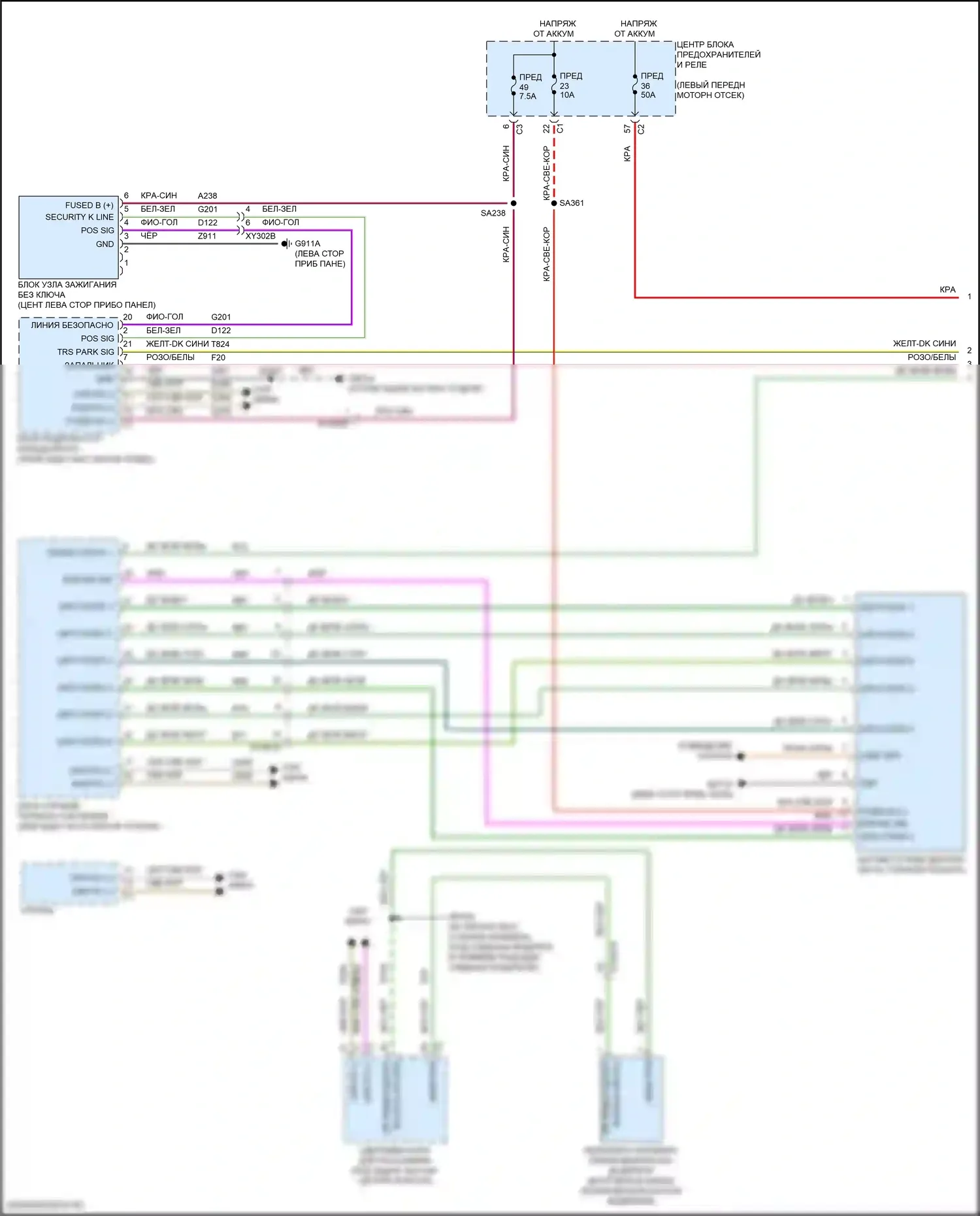 Wagoneer Jeep WS (2021-2024): Электросхема помощников водителя (1 из 2) 