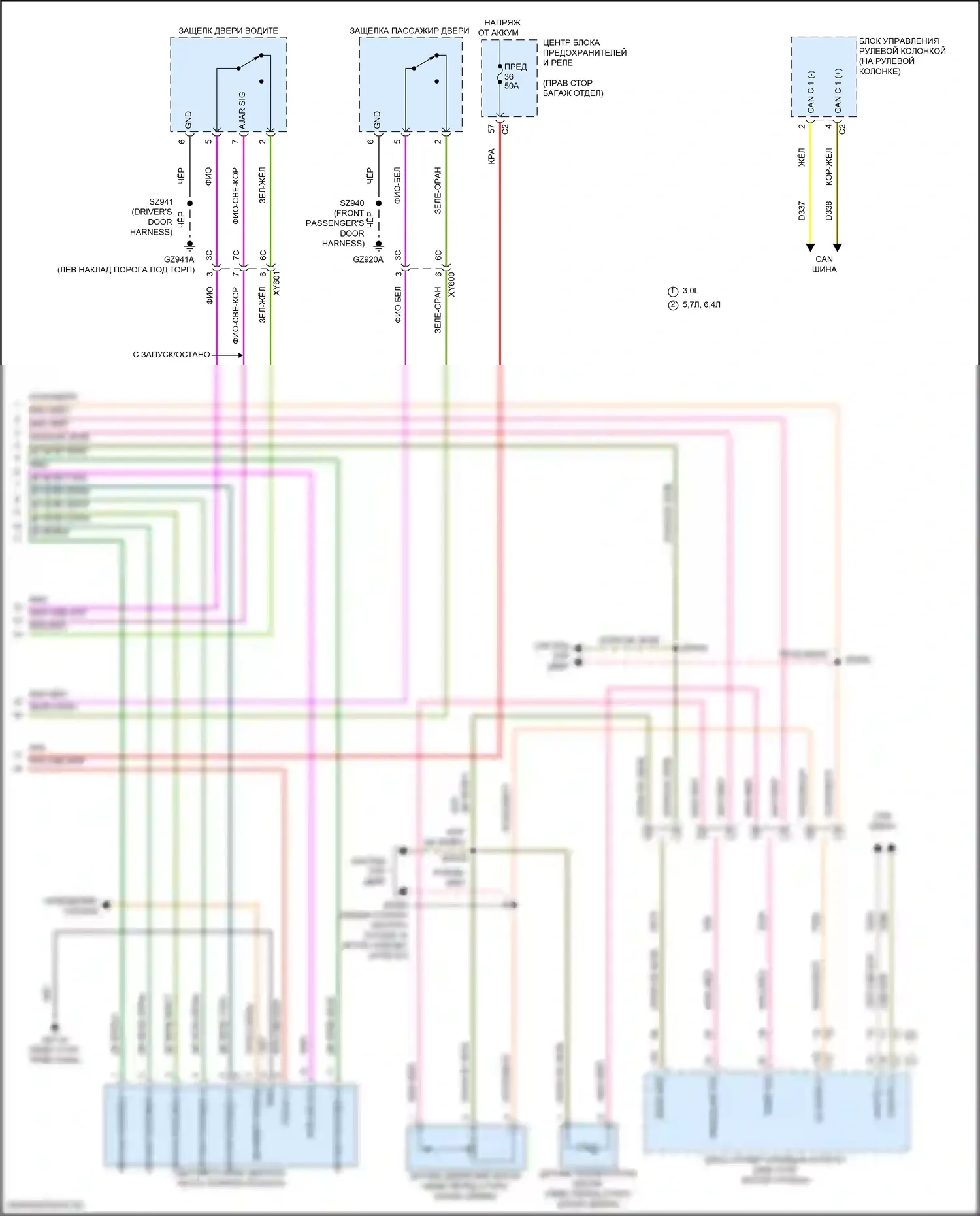 Wagoneer Jeep WS (2021-2024): Электросхема приборной панели (3 из 3) 