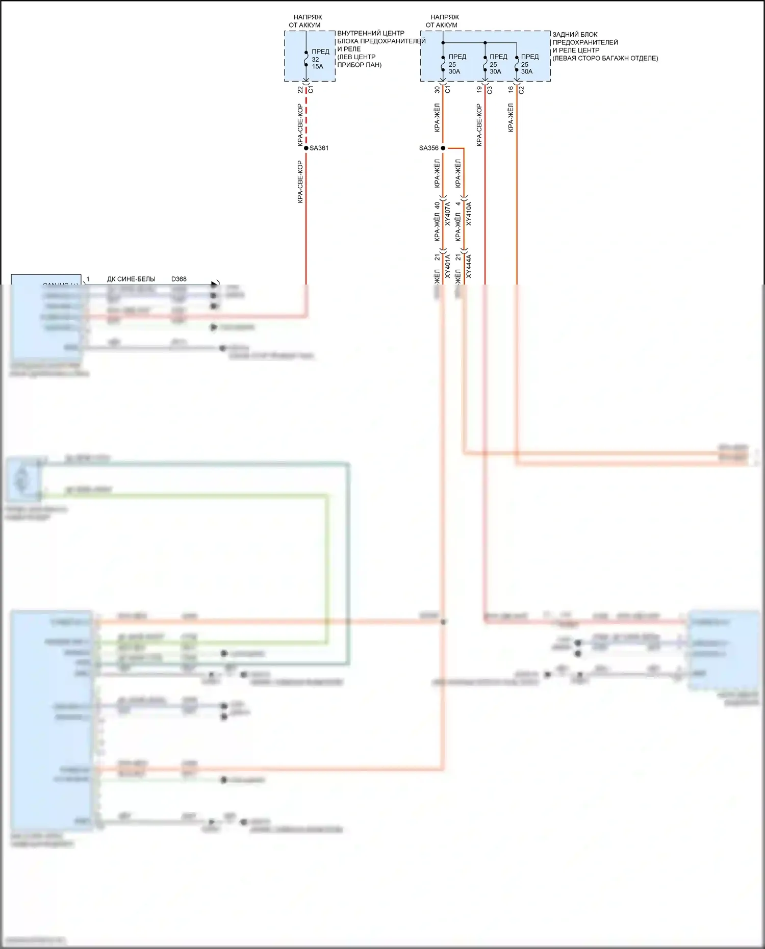Wagoneer Jeep WS (2021-2024): Электросхема массажных сидений (1 из 2) 