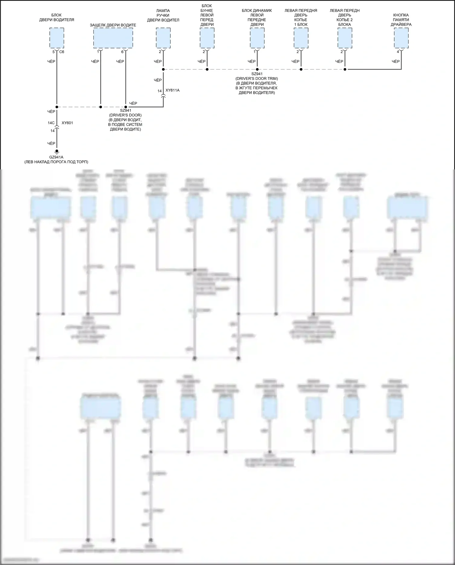 Wagoneer Jeep WS (2021-2024): Электросхема разводки массы (5 из 8) 