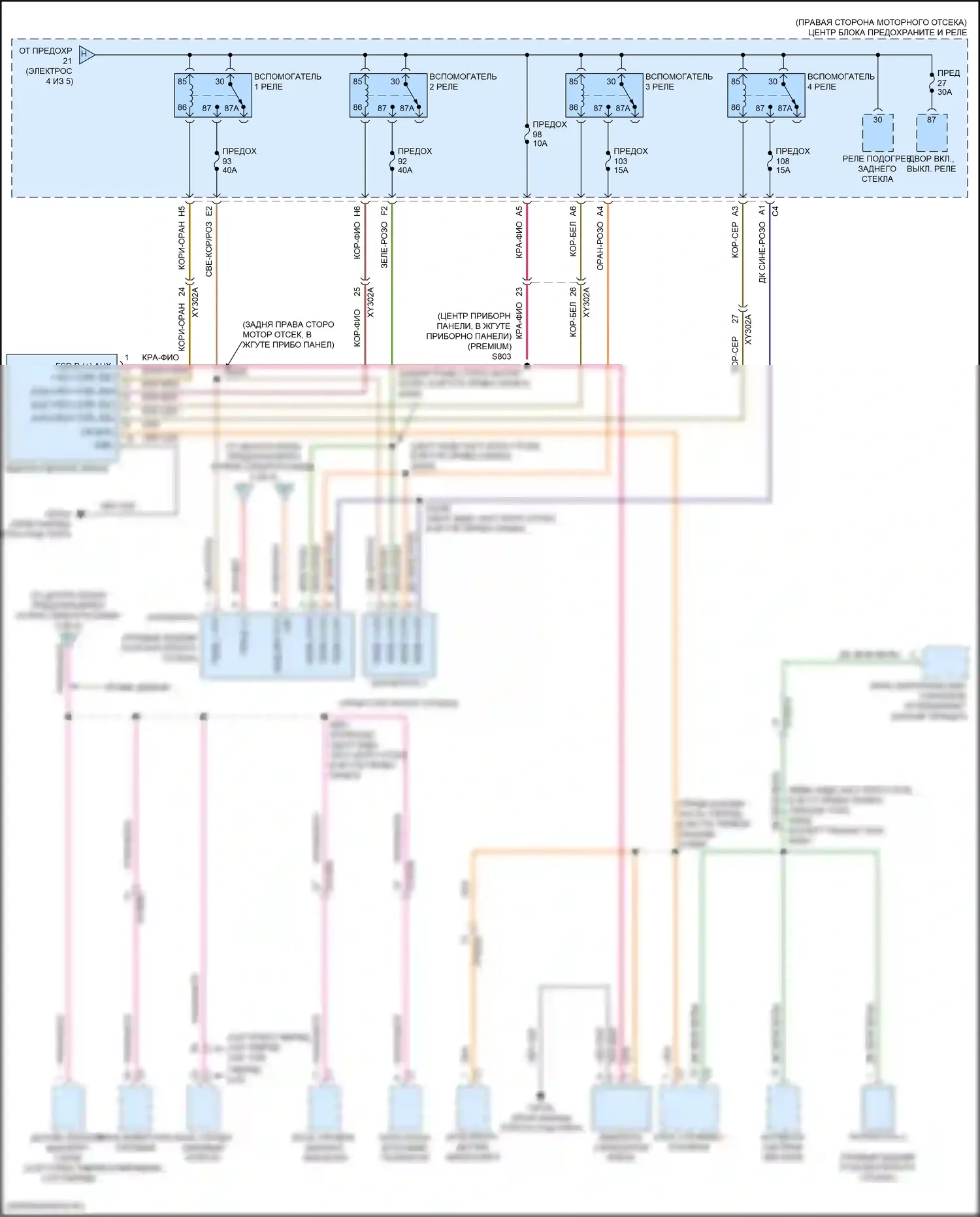 Wrangler Jeep IV (2018-2024): Электросхема блока предохранителей реле (5 из 5) 