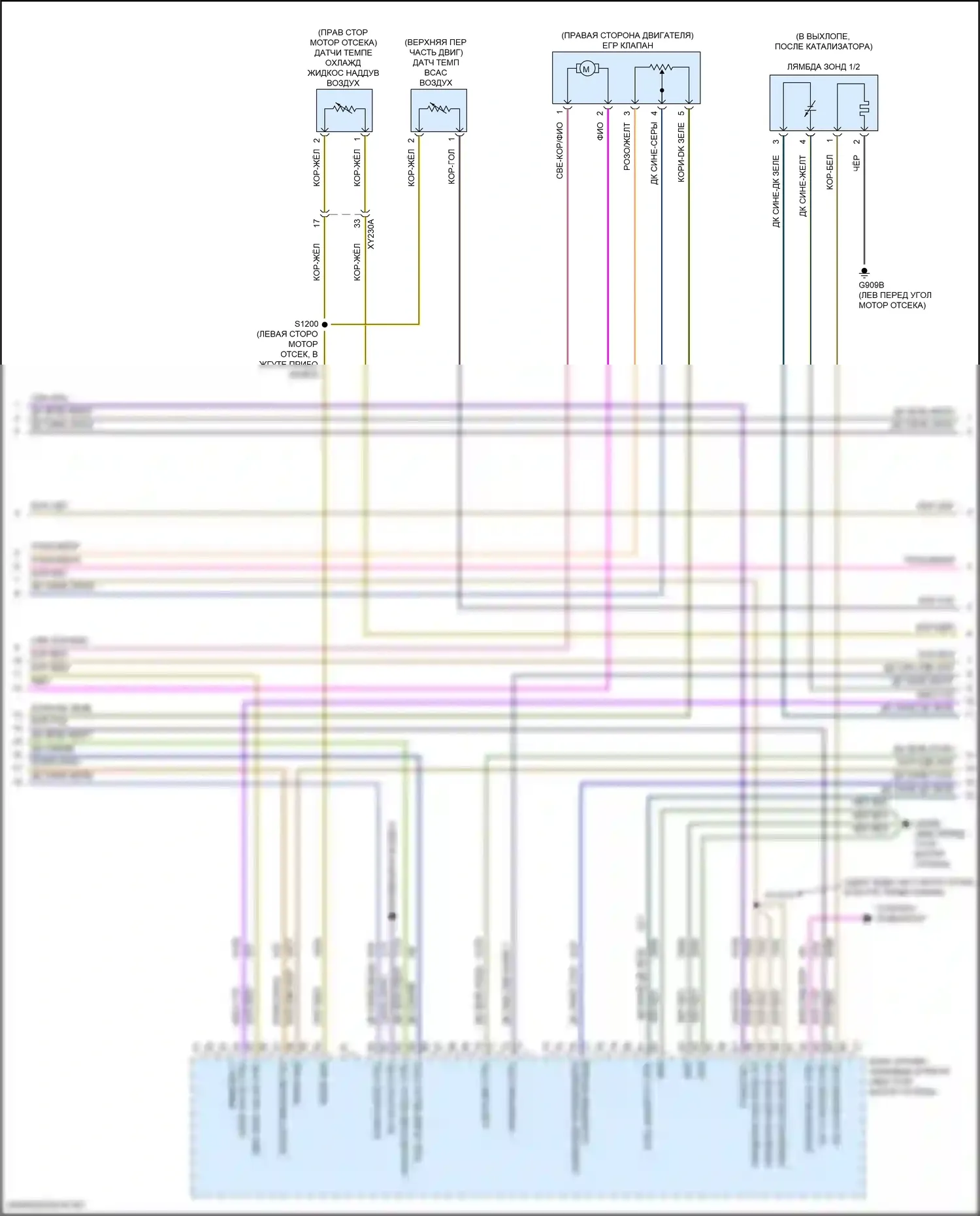 Wrangler Jeep IV (2018-2024): Электросхема двигатель 2.0л турбо гибрид, электросхема органов управления двигателем (5 из 7) 