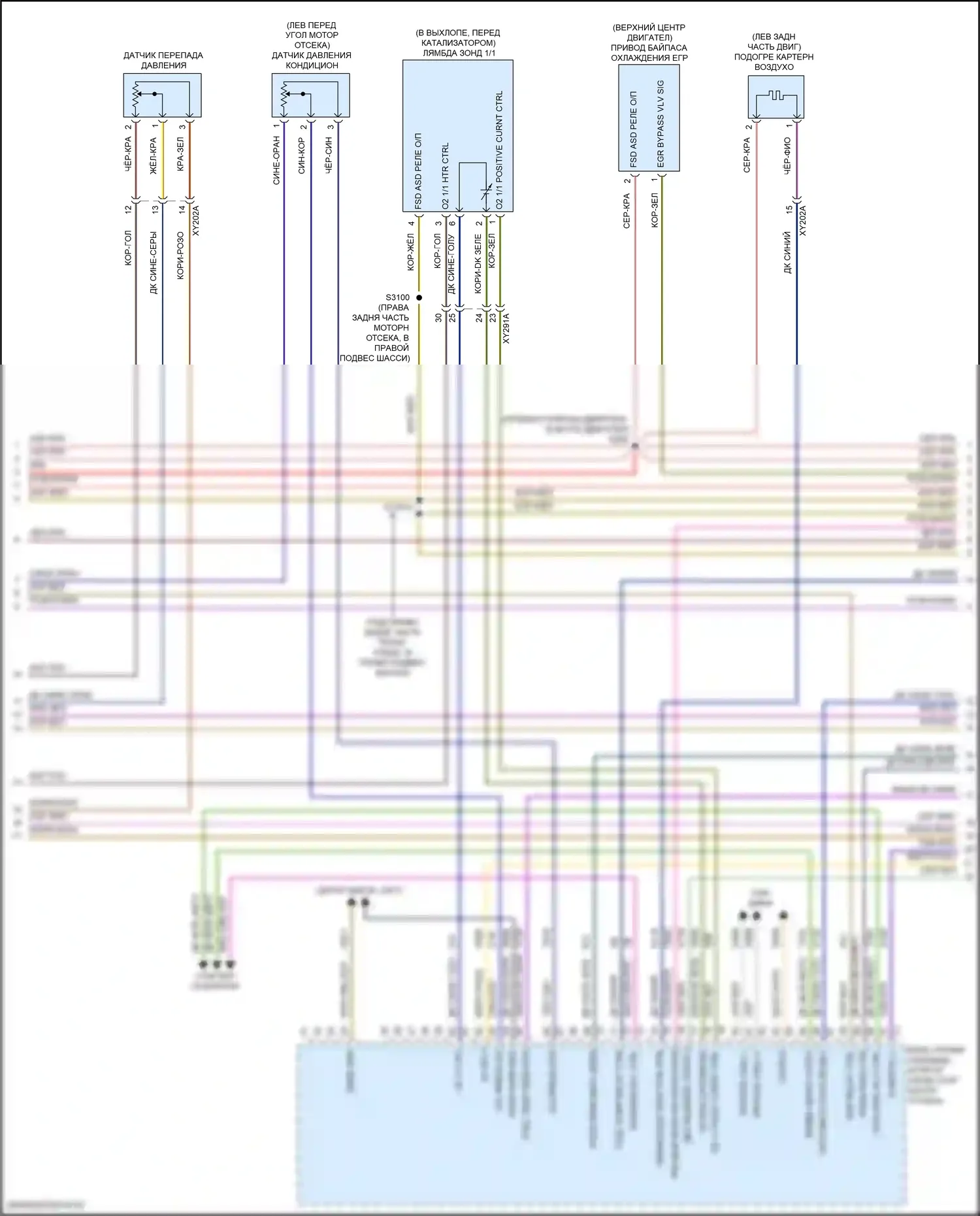 Wrangler Jeep IV (2018-2024): Электросхема двигателя 3.0л турбо дизель (3 из 10) 