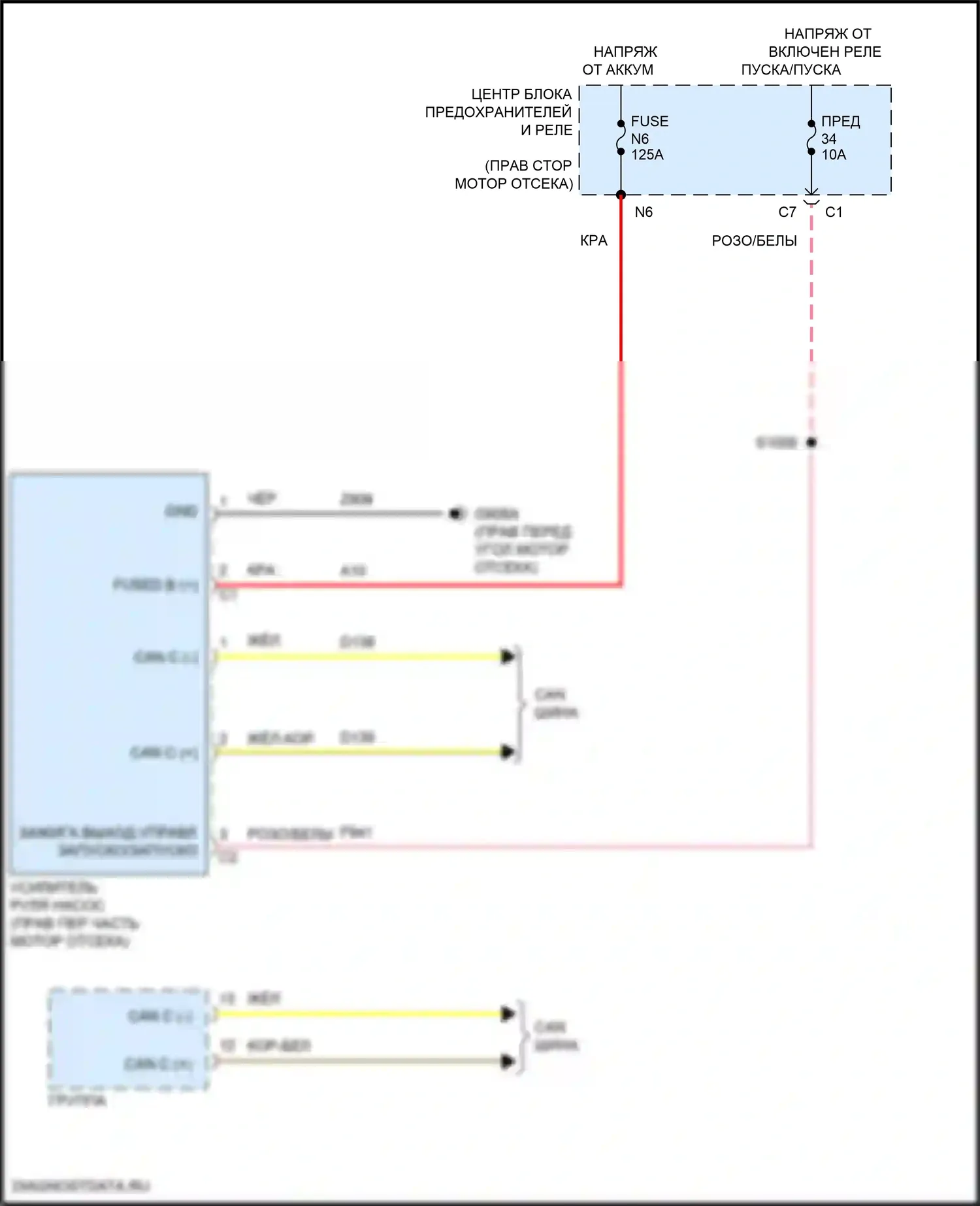 Wrangler Jeep IV (2018-2024): Электросхема электроусилителя руля 