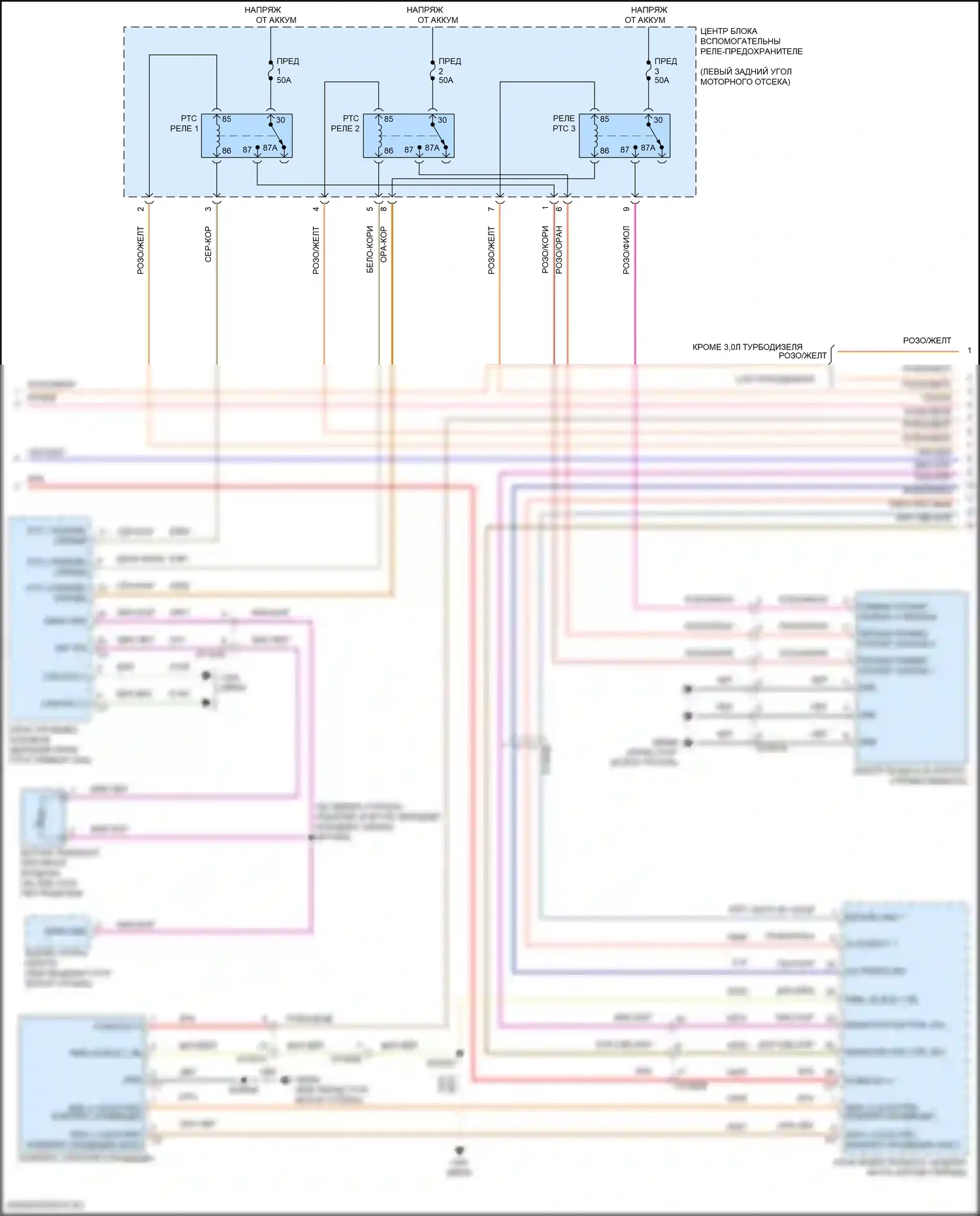 Wrangler Jeep IV (2018-2024): Электросхема климат контроля (3 из 4) 