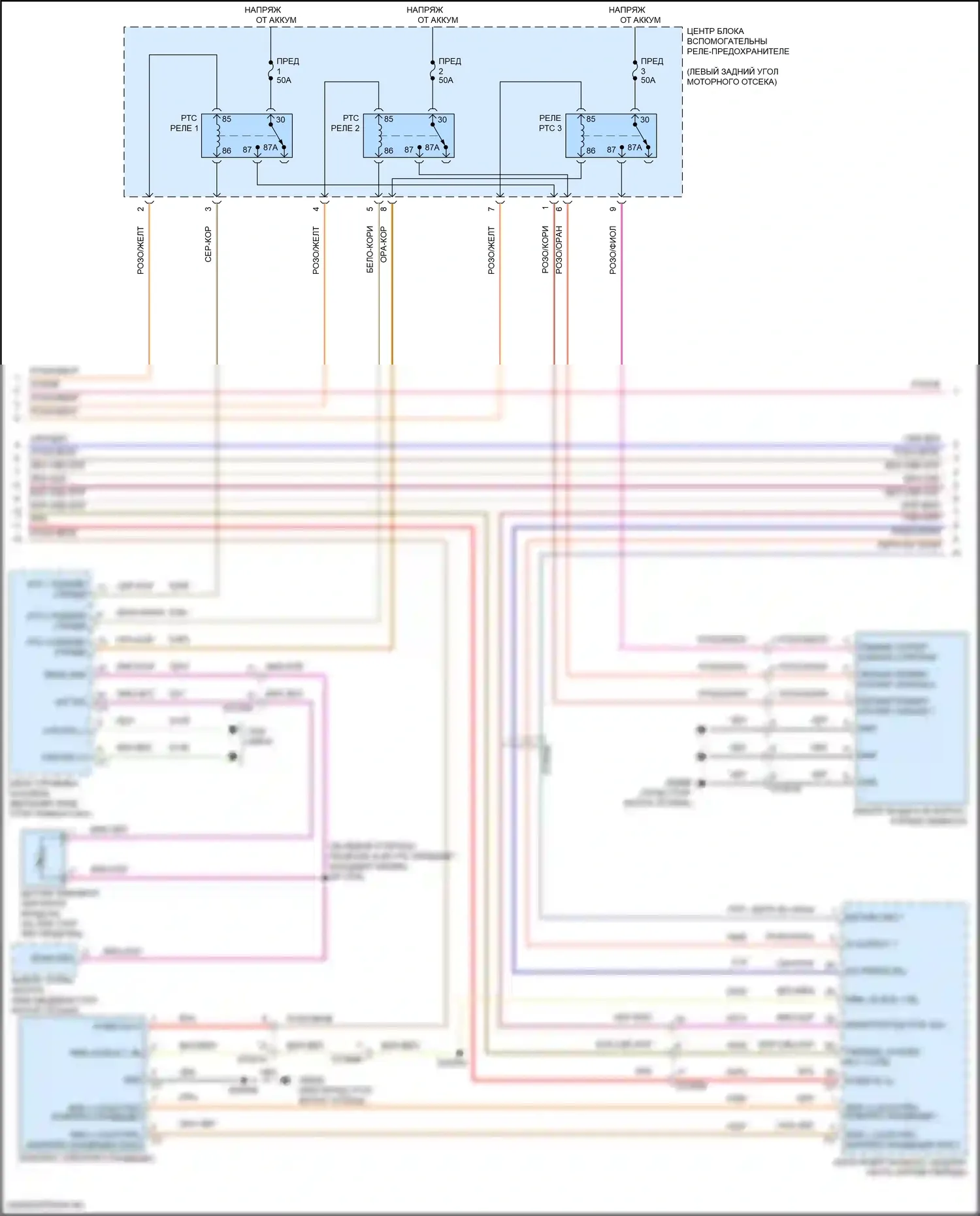 Wrangler Jeep IV (2018-2024): Электросхема ручного кондиционера (3 из 4) 