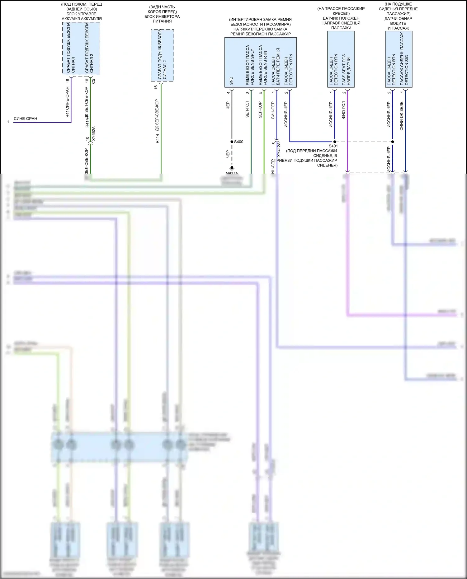 Wrangler Jeep IV (2018-2024): Электросхема подушек безопасности (2 из 4) 