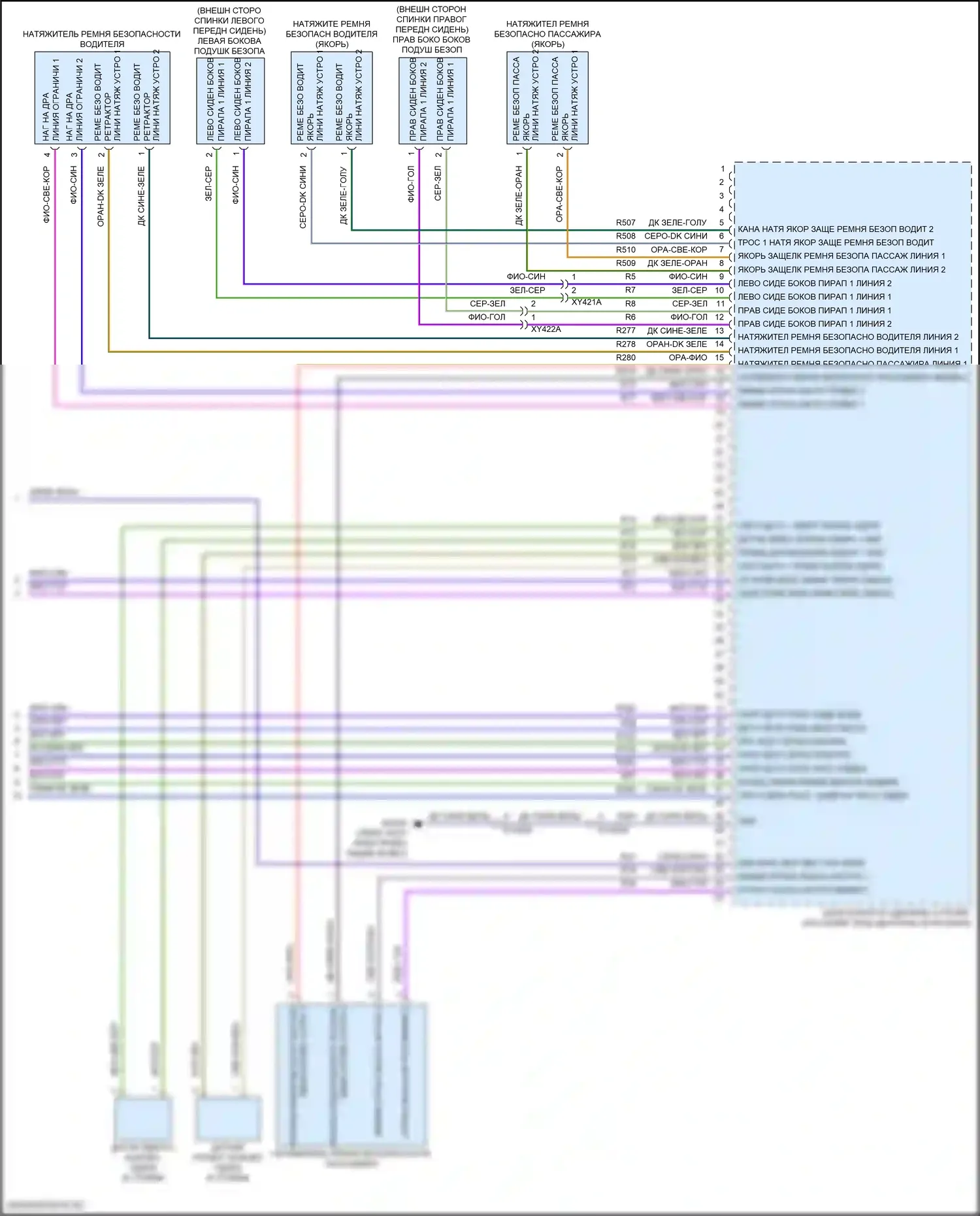 Wrangler Jeep IV (2018-2024): Электросхема подушек безопасности (4 из 4) 