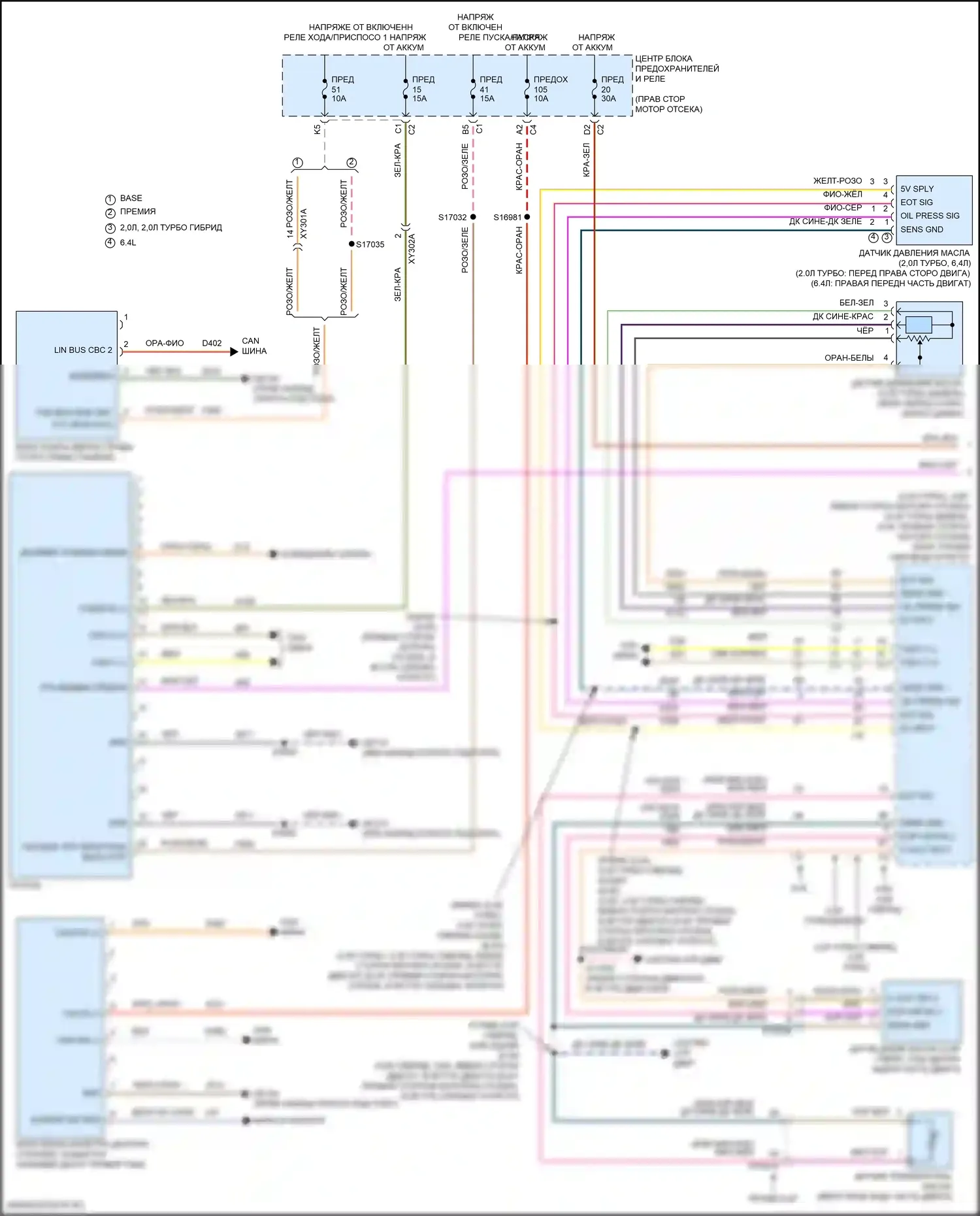 Wrangler Jeep IV (2018-2024): Электросхема приборной панели (1 из 2) 