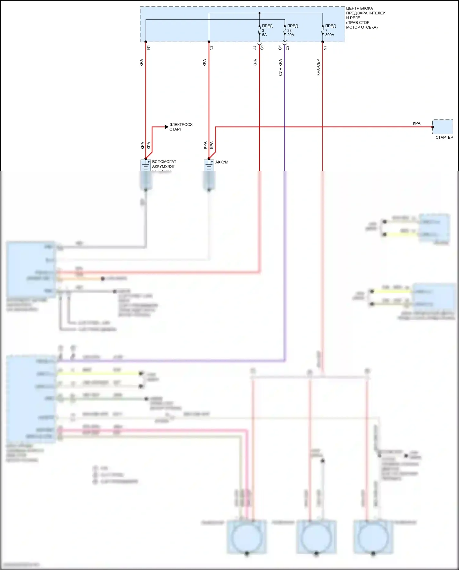 Wrangler Jeep IV (2018-2024): Электросхема генератора, без etorque 