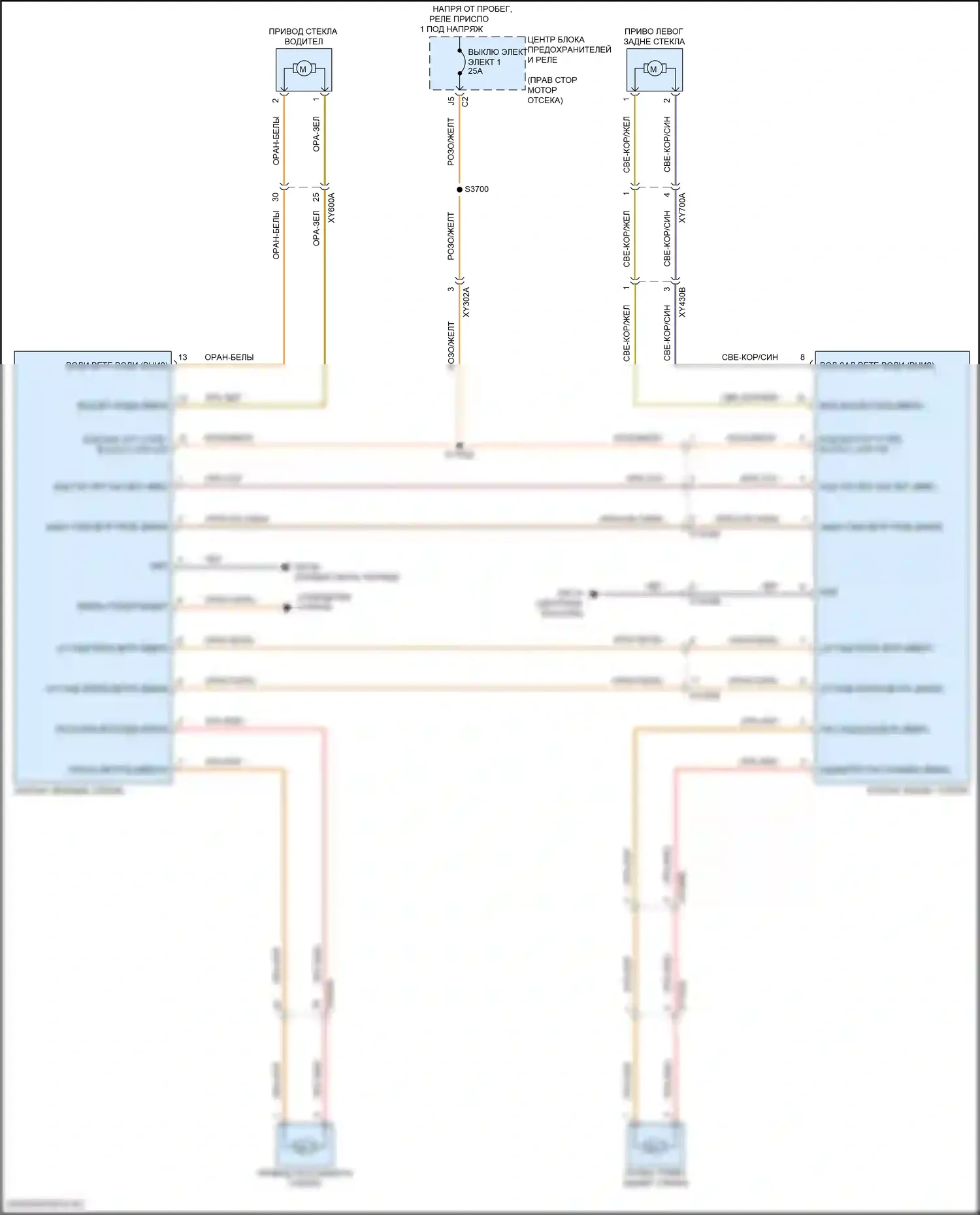 Wrangler Jeep IV (2018-2024): Стеклоподъемники электросхема 