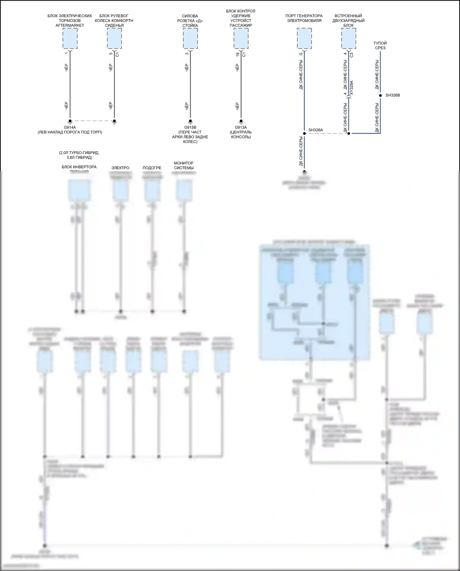 Wrangler Jeep IV (2018-2024): Электросхема распределения массы (7 из 7) 