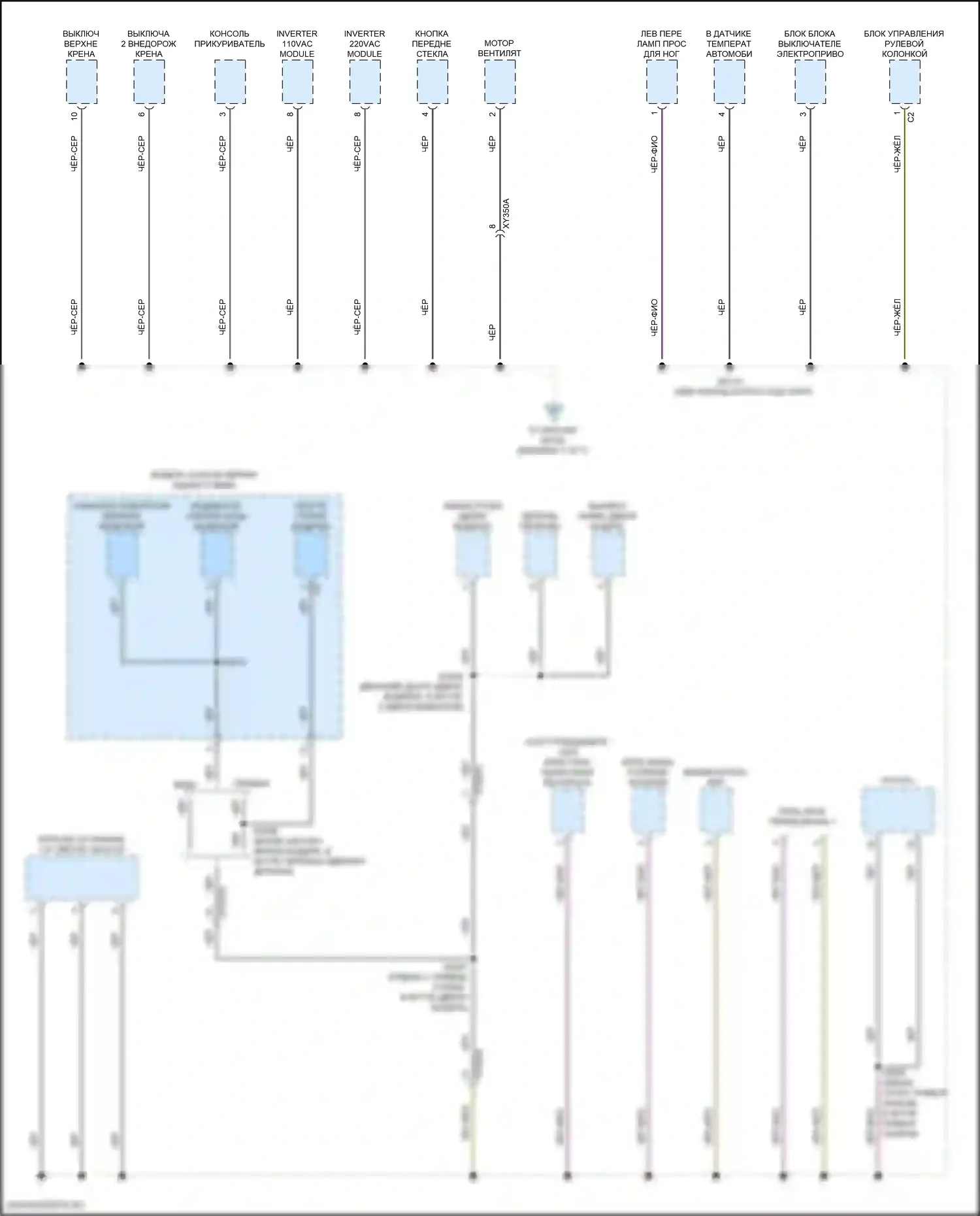 Wrangler Jeep IV (2018-2024): Электросхема разводки массы (4 из 7) 