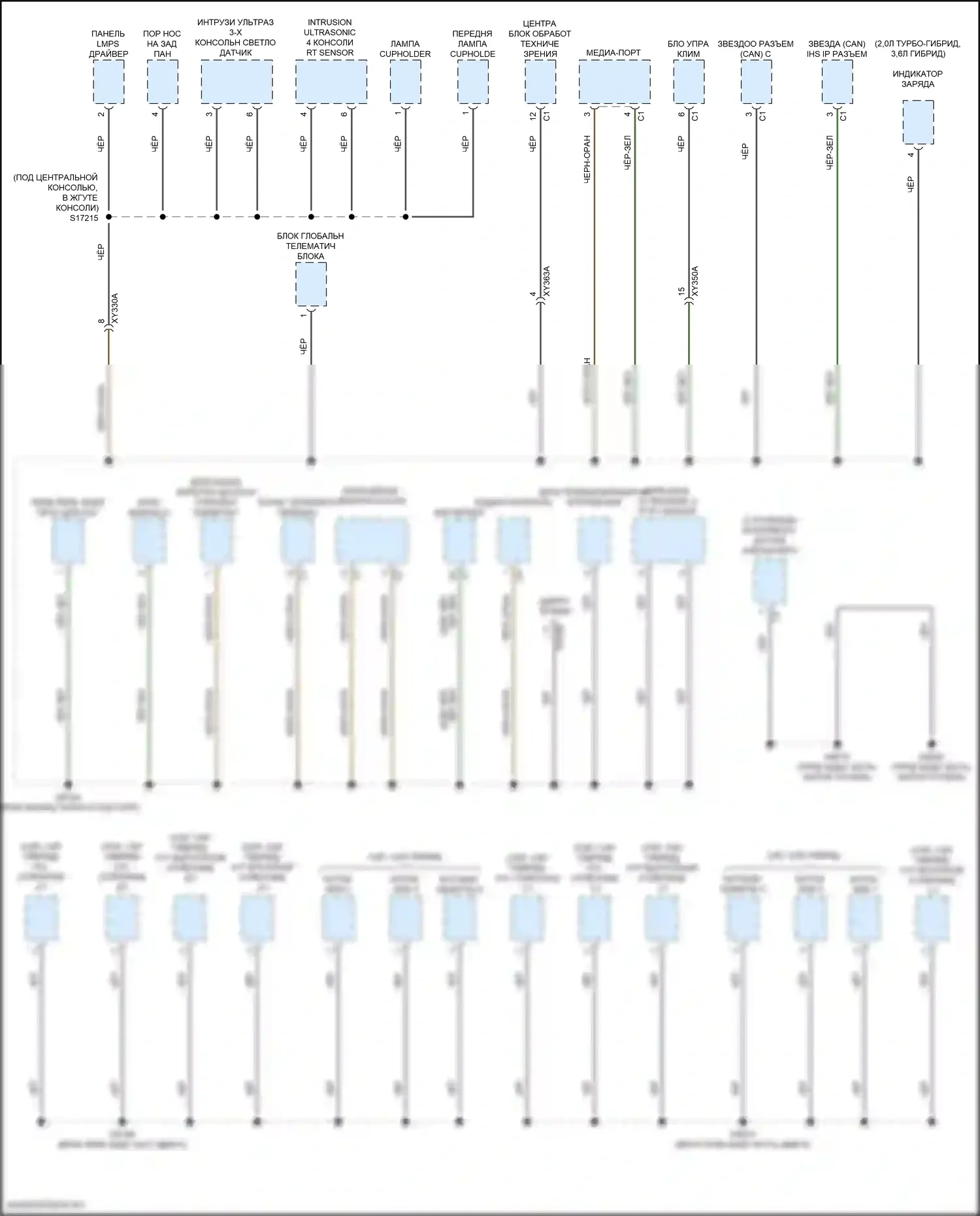 Wrangler Jeep IV (2018-2024): Электросхема разводки массы (6 из 7) 