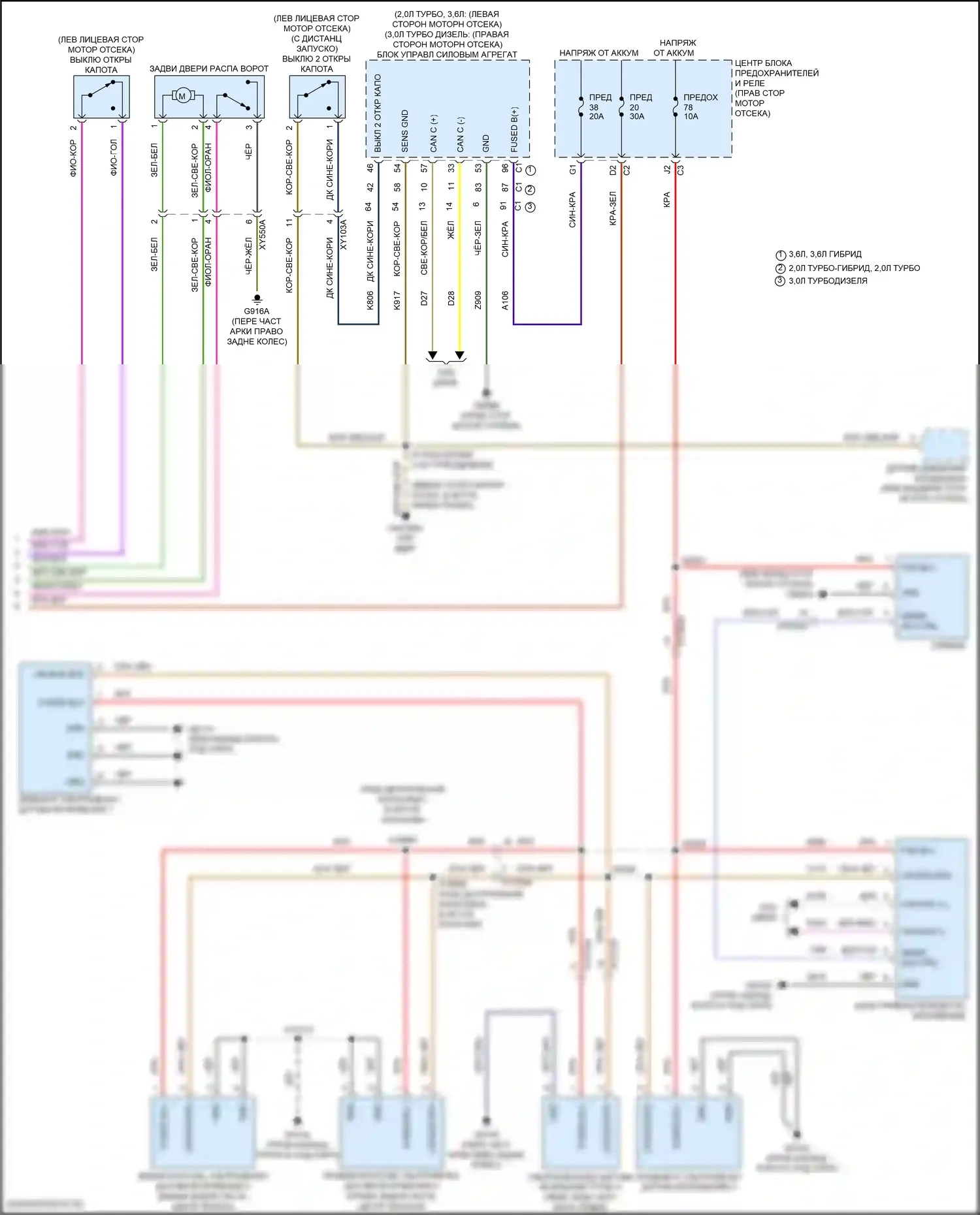 Wrangler Jeep IV (2018-2024): Электросхема центрального замка, премиум (2 из 2) 