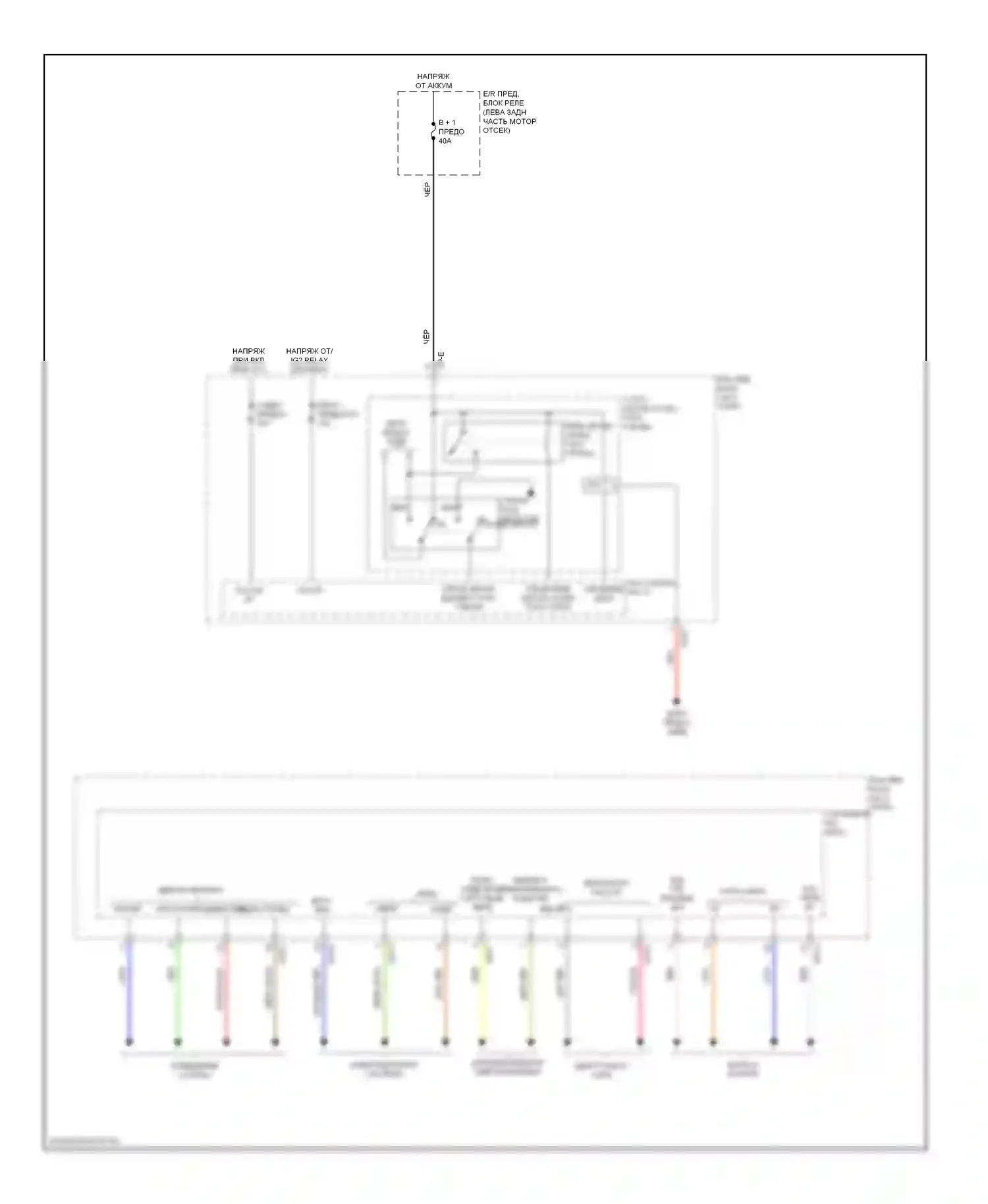 Cadenza Kia I рестайлинг (2013-2016): Электросхема блоков управления кузовом (3 из 3) 