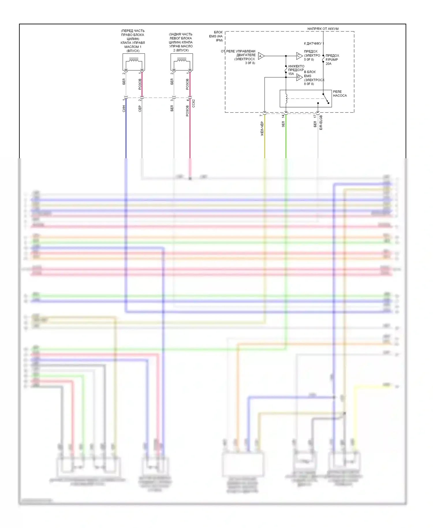 Cadenza Kia I рестайлинг (2013-2016): Электросхема двигателя 3.3l (4 из 8) 