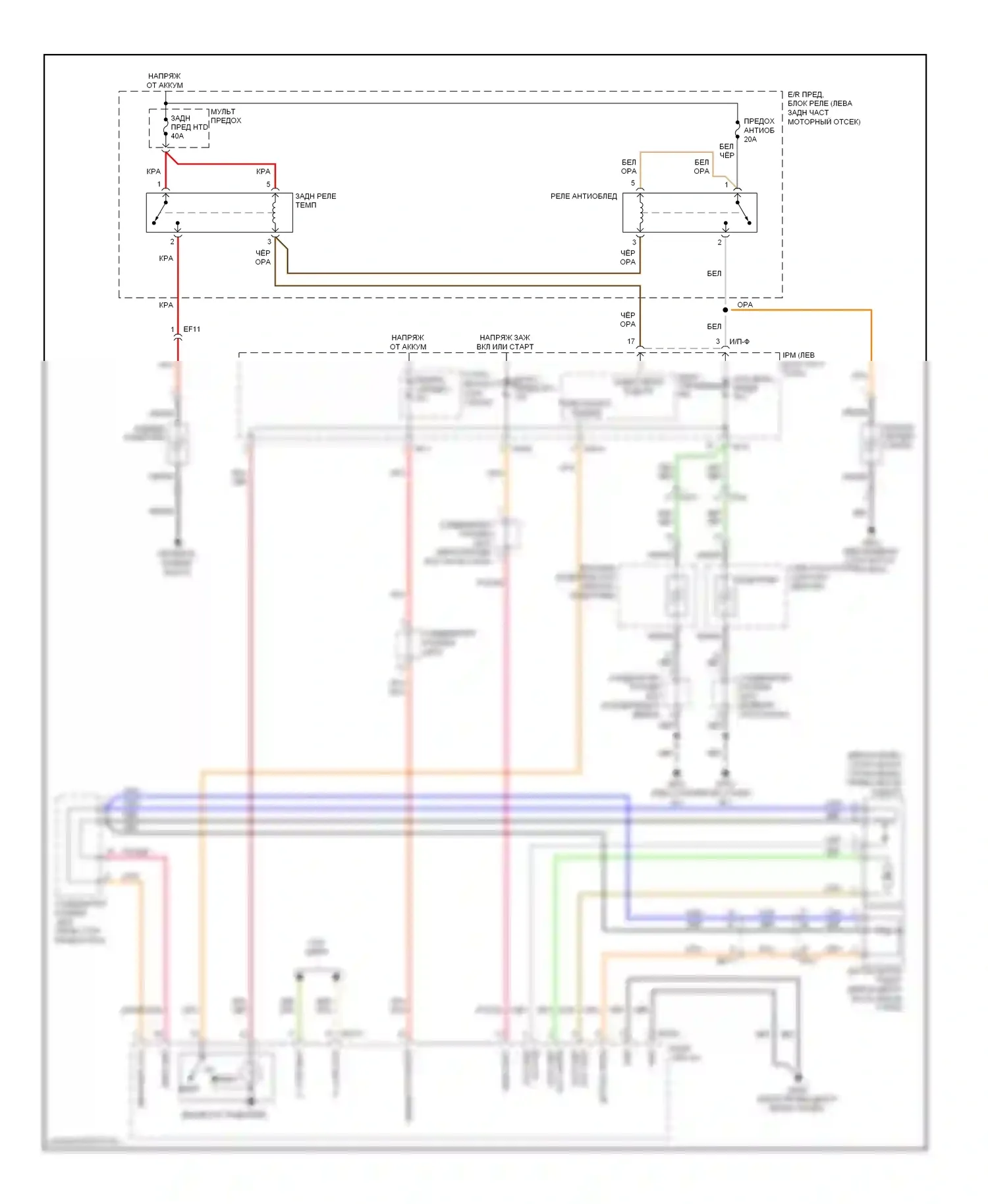 Cadenza Kia I рестайлинг (2013-2016): Размагничивает монтажную электросхему, с автоматическим подогревом 