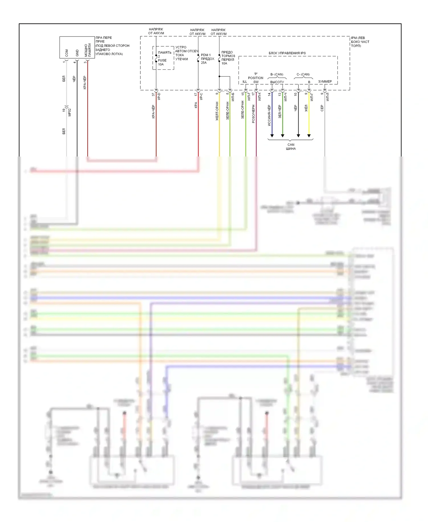 Cadenza Kia I рестайлинг (2013-2016): Электросхема иммобилайзера (3 из 3) 