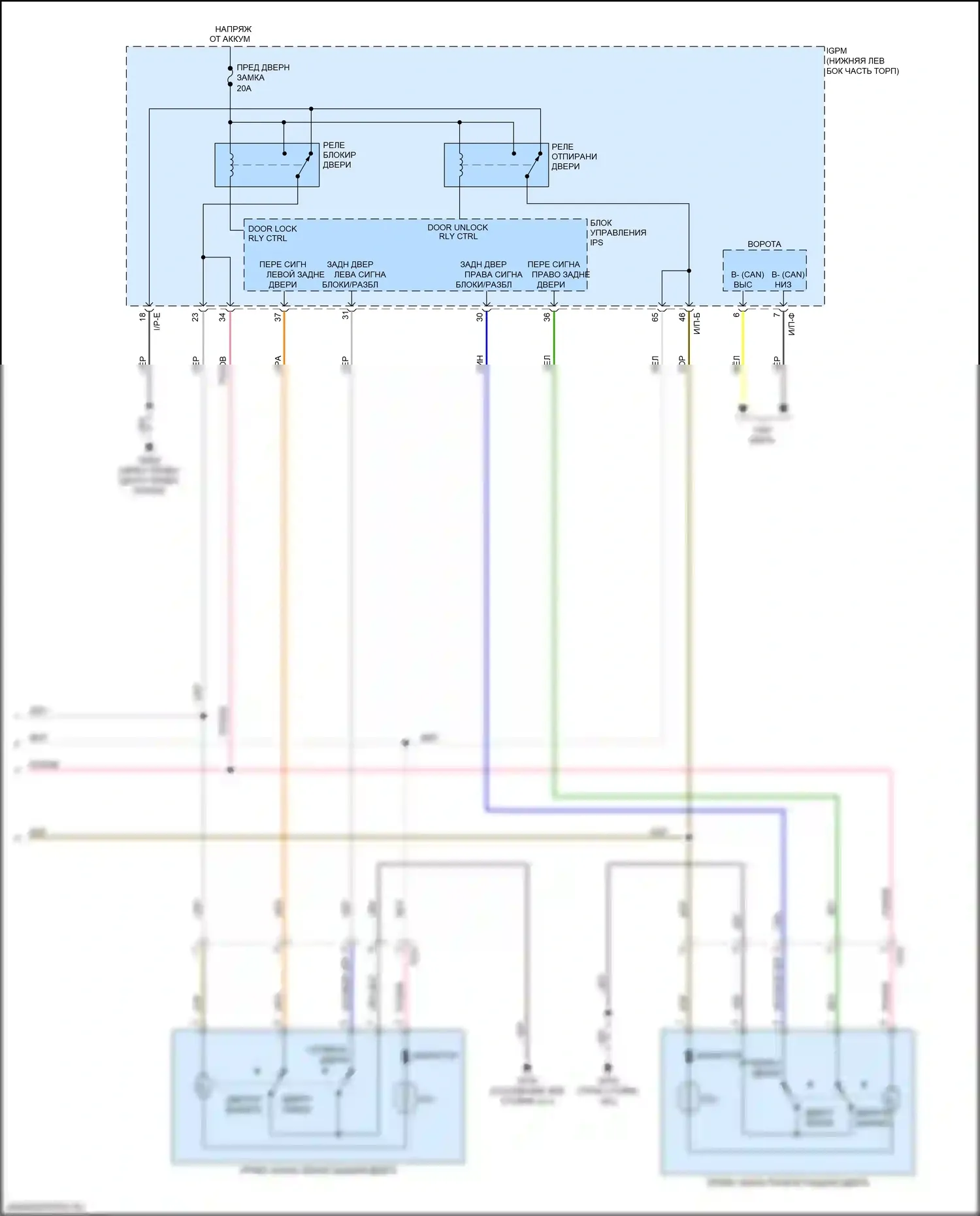 Cadenza Kia II (2016-2020): Электросхема защиты от взлома (3 из 3) 