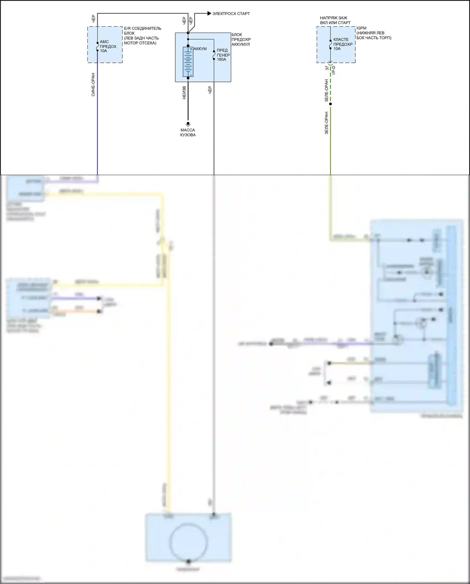 Cadenza Kia II (2016-2020): Электросхема генератора 