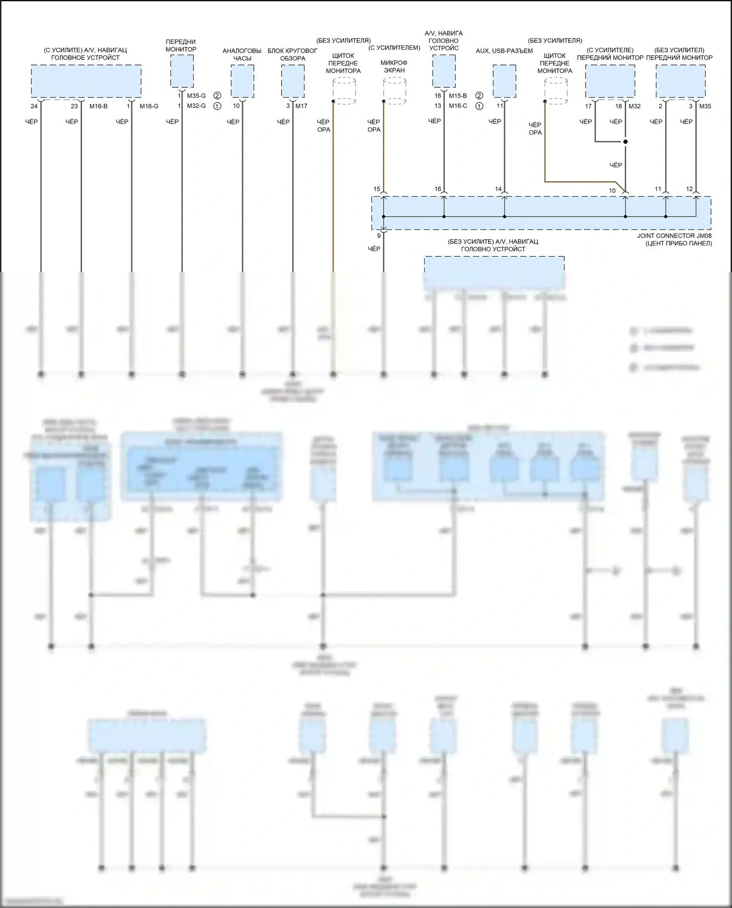 Cadenza Kia II (2016-2020): Электросхема точек подключения масс (4 из 5) 