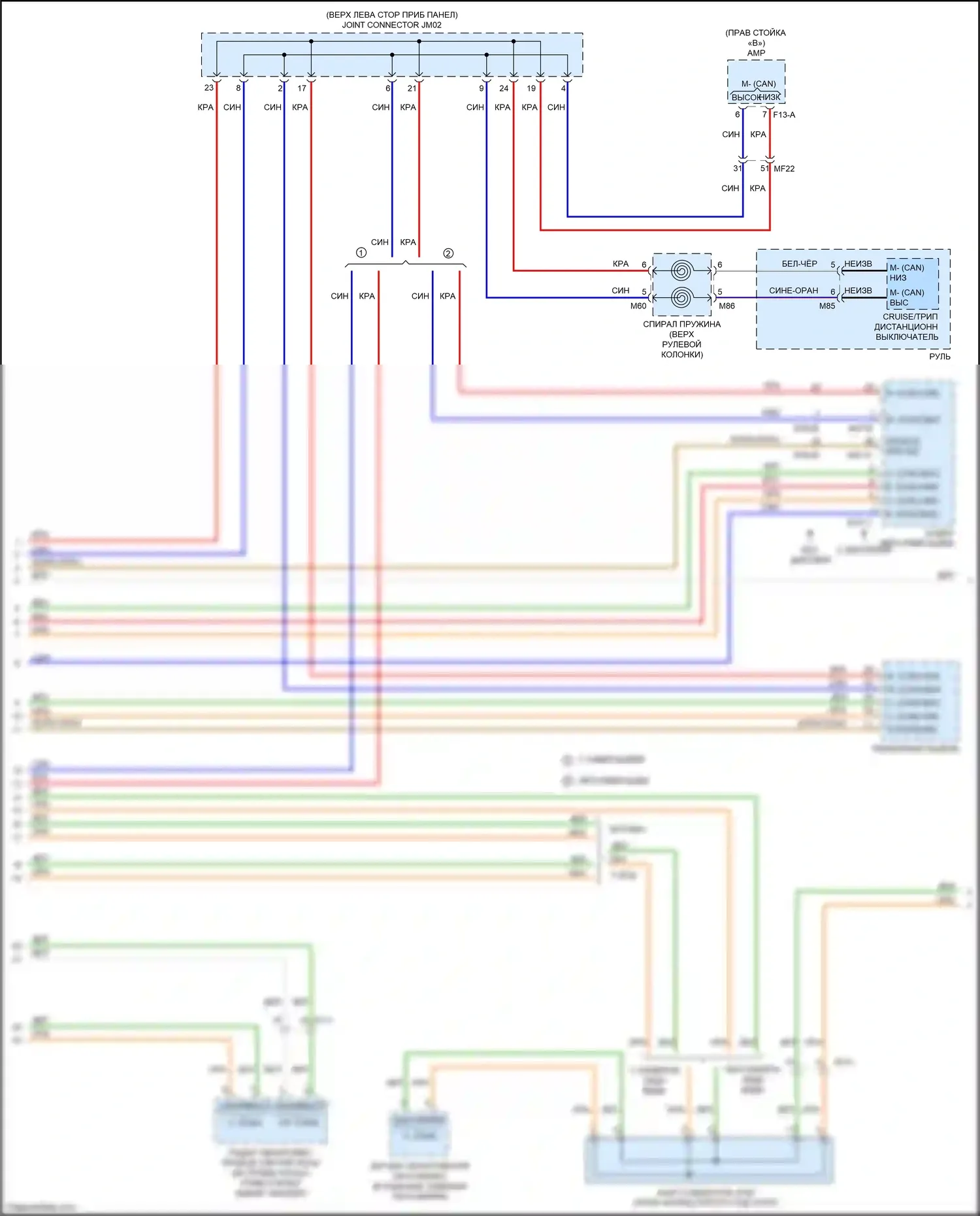 Carnival Kia III (2014-2021): Can шина электросхема (4 из 5) 