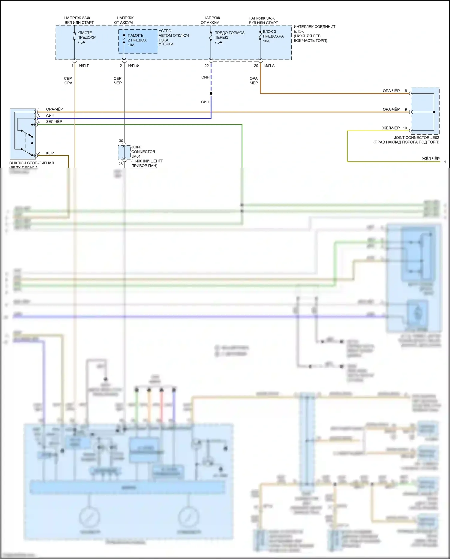 Carnival Kia III (2014-2021): Электросхема круиз-контроля (2 из 3) 