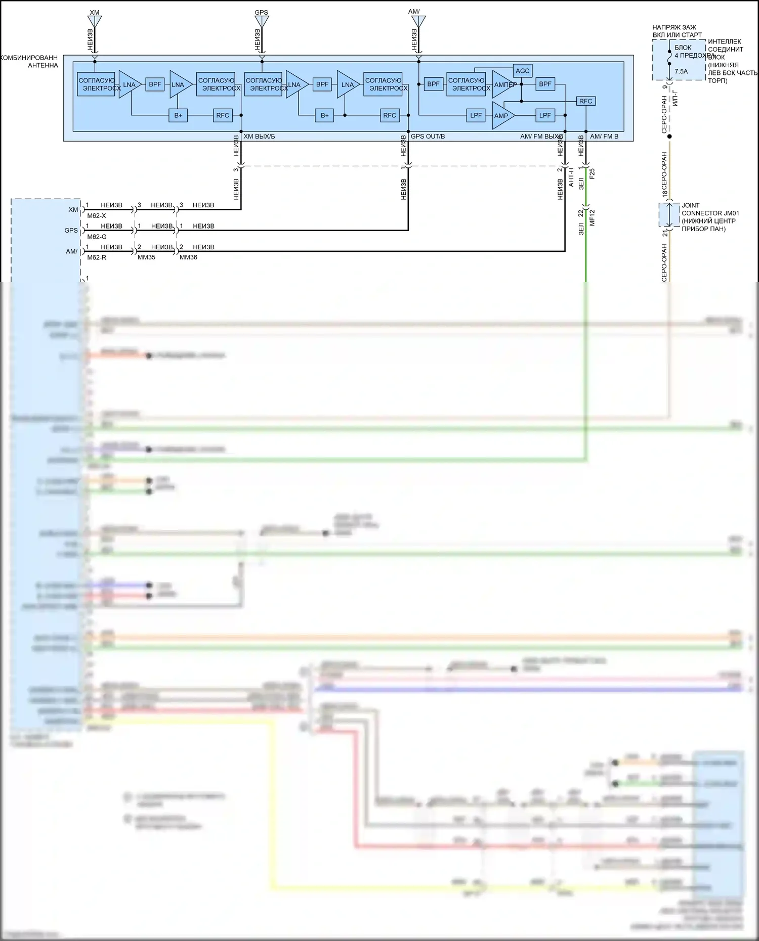 Carnival Kia III (2014-2021): Электросхема навигации (1 из 5) 