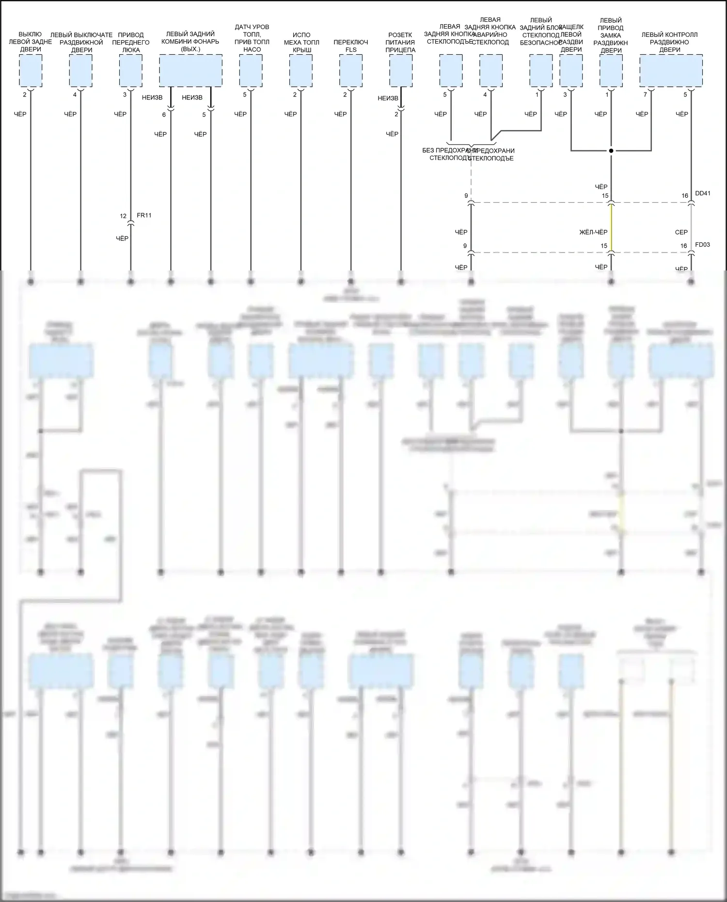 Carnival Kia III (2014-2021): Электросхема разводки массы (4 из 6) 