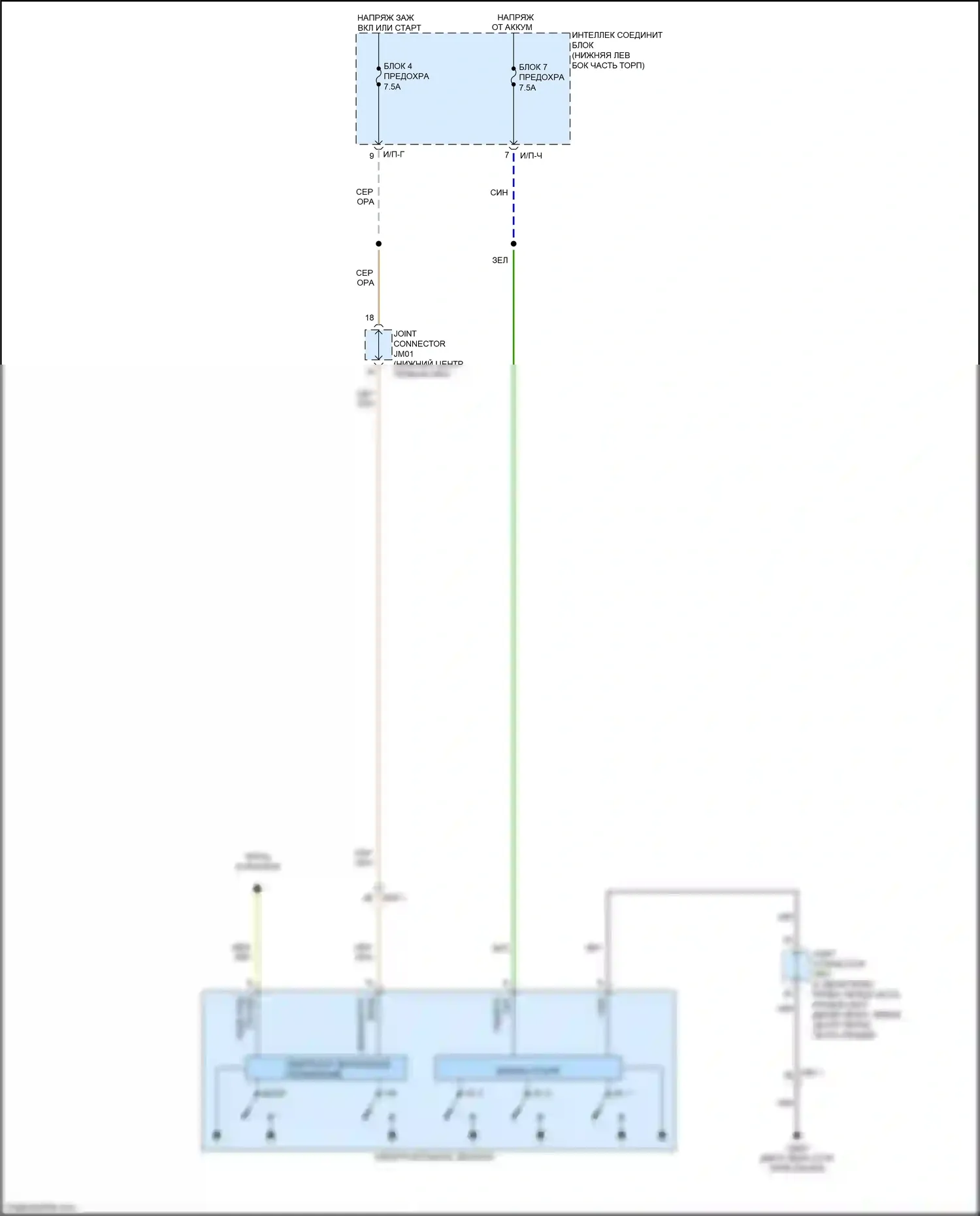 Carnival Kia III (2014-2021): Электросхема электрохромного зеркала, с homelink 